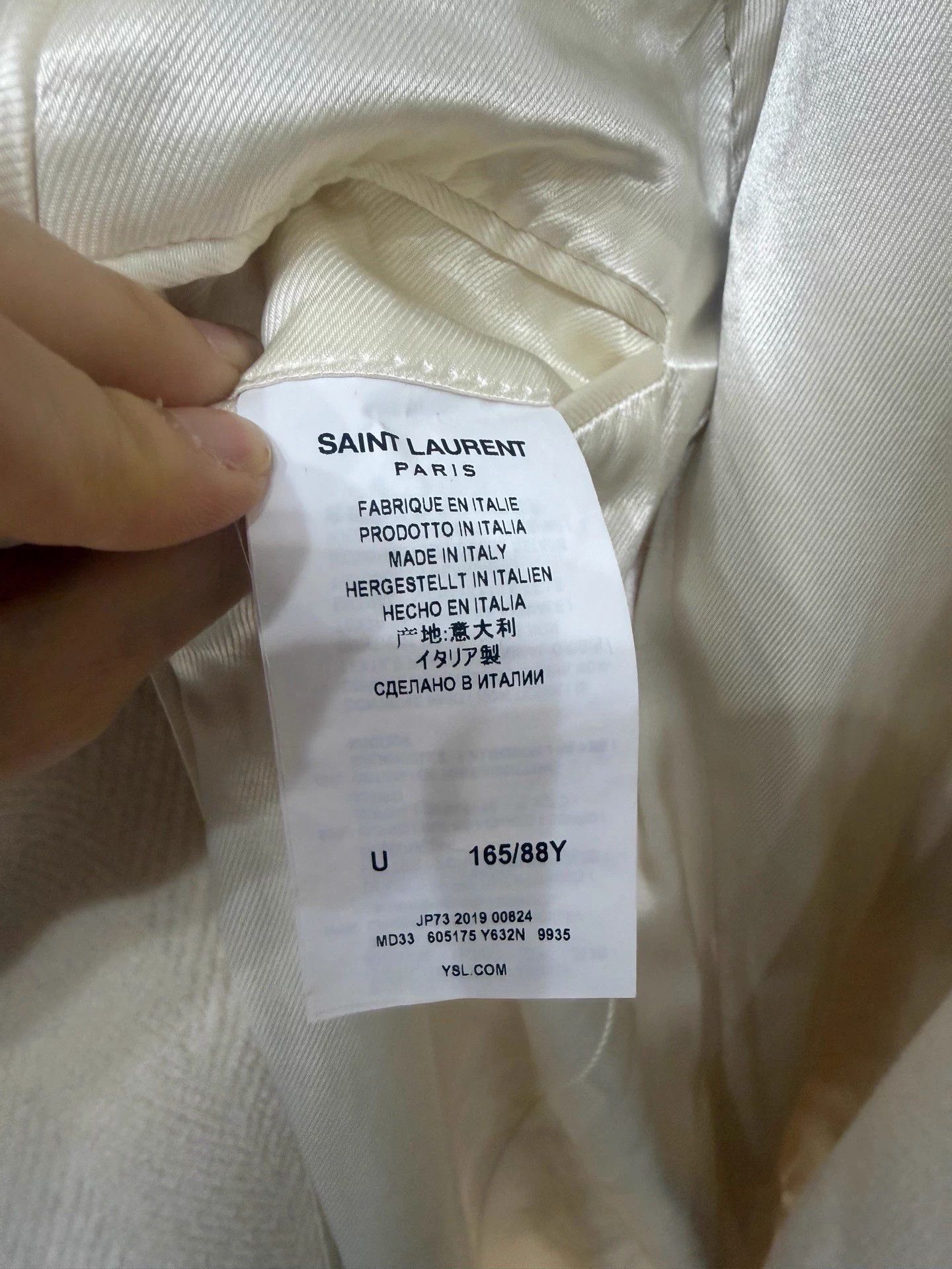 Saint Laurent Paris SLP ivory classic heavyweight wool coat 99 new Size ONE SIZE - 2 Thumbnail