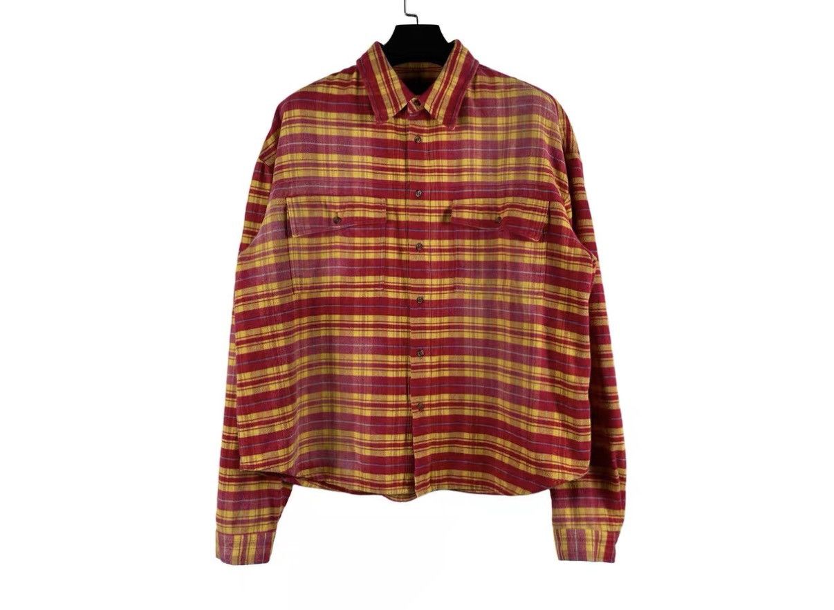 By Far Far Archive Orange-Red Vintage Faded Flannel Plaid Shirt J31 Size US S / EU 44-46 / 1 - 1 Thumbnail