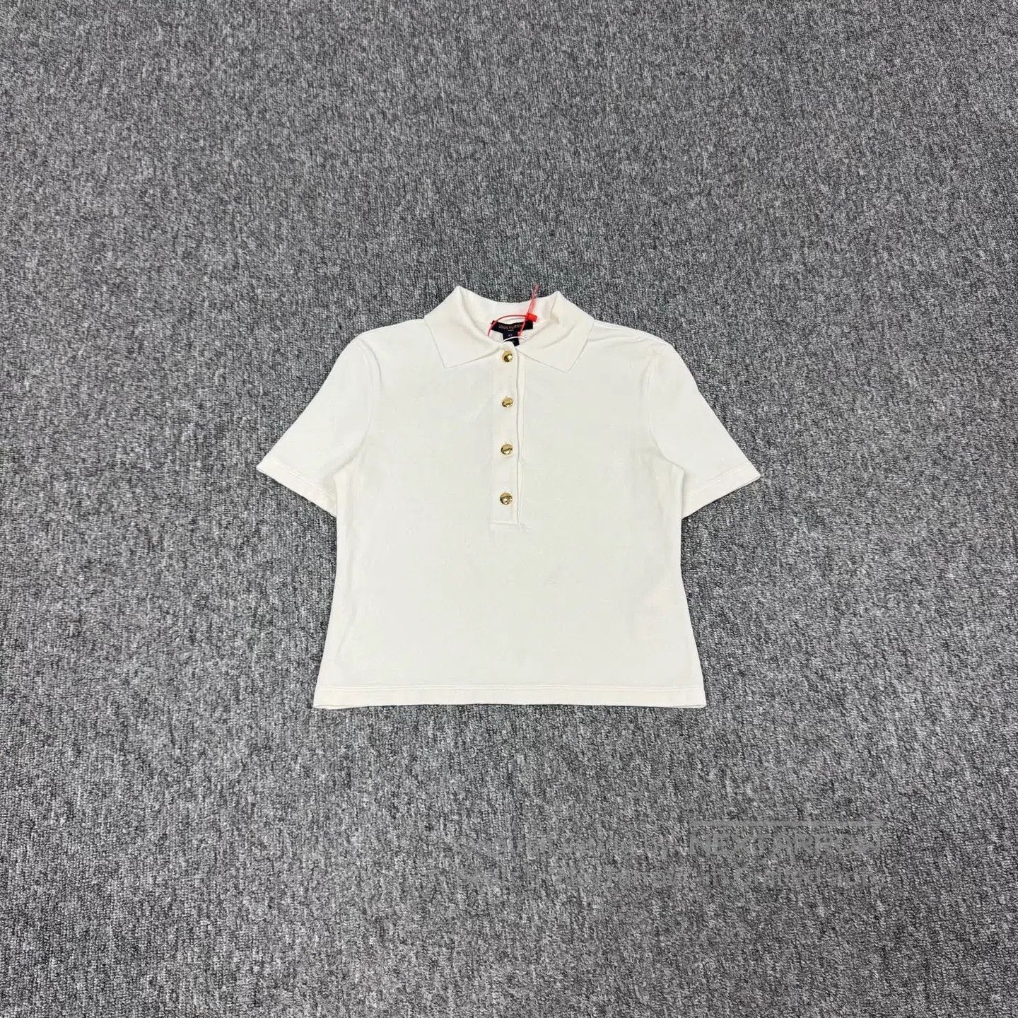 Louis Vuitton Louis Vuitton Wavy embossed print, gold button polo shirt| Size US XS / EU 42 / 0 - 1 Thumbnail