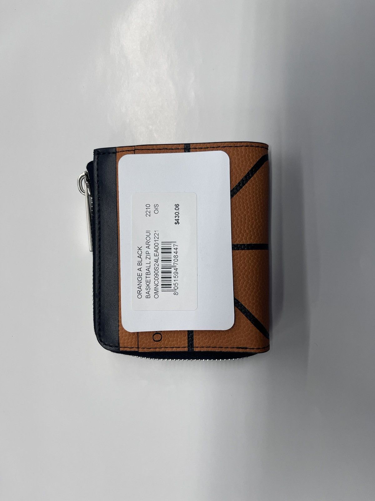 Off-White Off-White™ Basketball Leather Zip-Around Wallet – Orange Size ONE SIZE - 5 Thumbnail