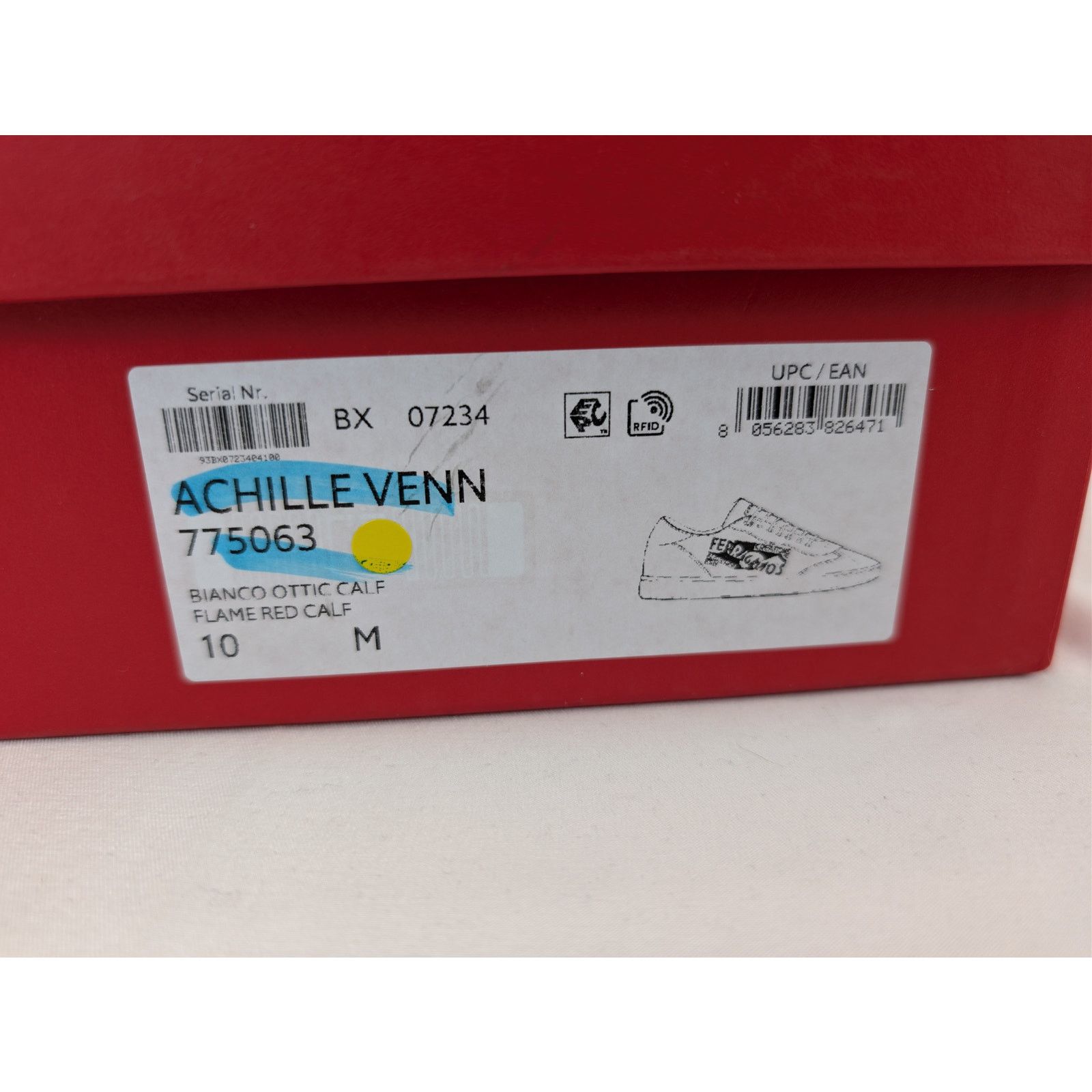 Salvatore Ferragamo o1rshd1 Achille Venn Low-Top Sneakers in White/Red Size US 11 / EU 44 - 20 Thumbnail