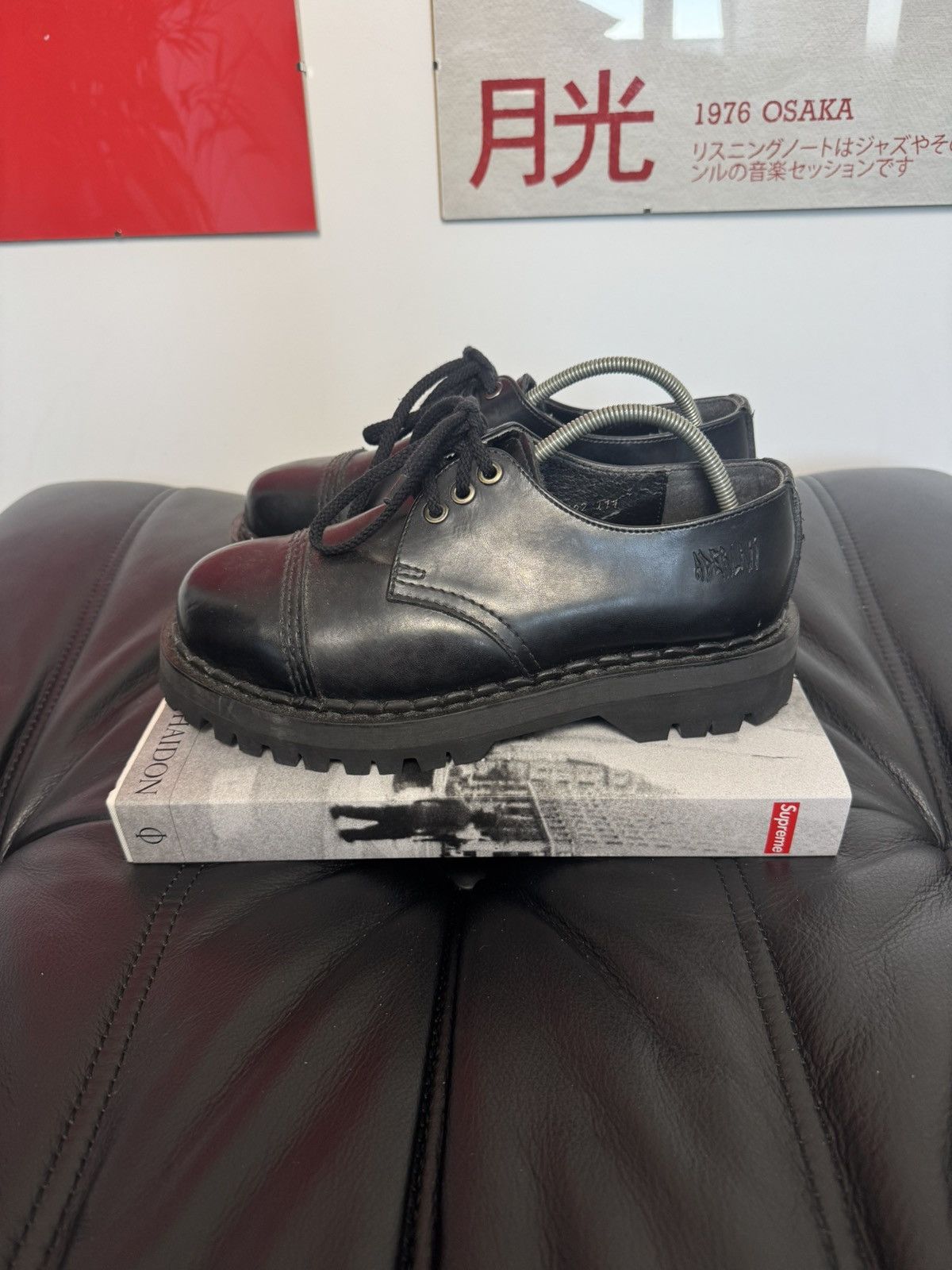 Leather Rare Vintage Avant Garde Platform Derby Leather Boots Grail Size US 7 / EU 40 - 3 Thumbnail