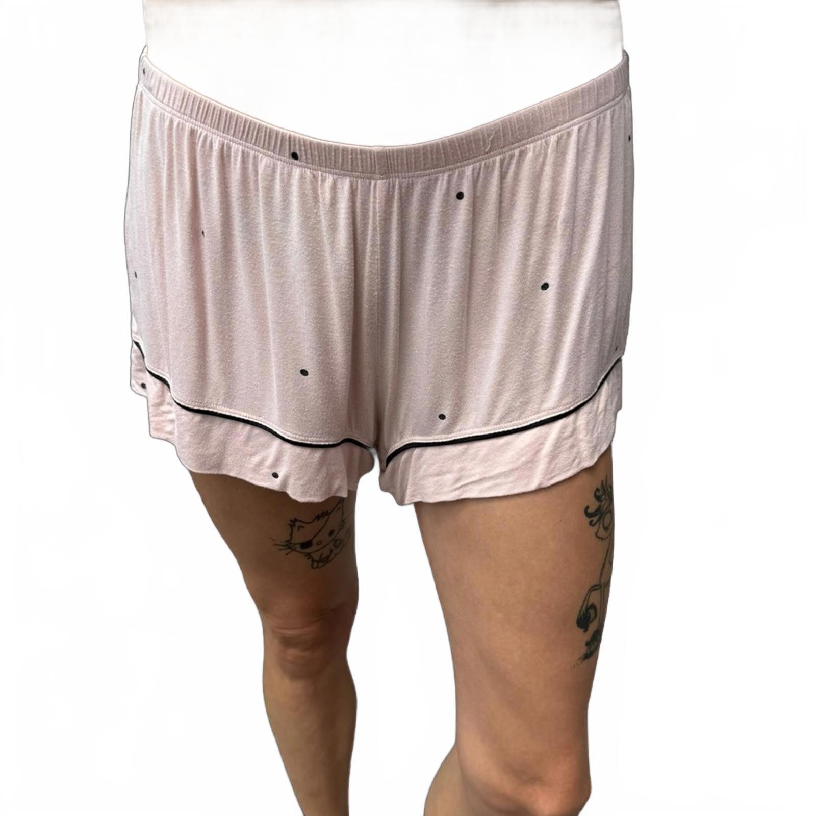Other Eberjey Small Pink w/Black Polka Dots Shorts Pajama Set Size ONE SIZE - 5 Thumbnail