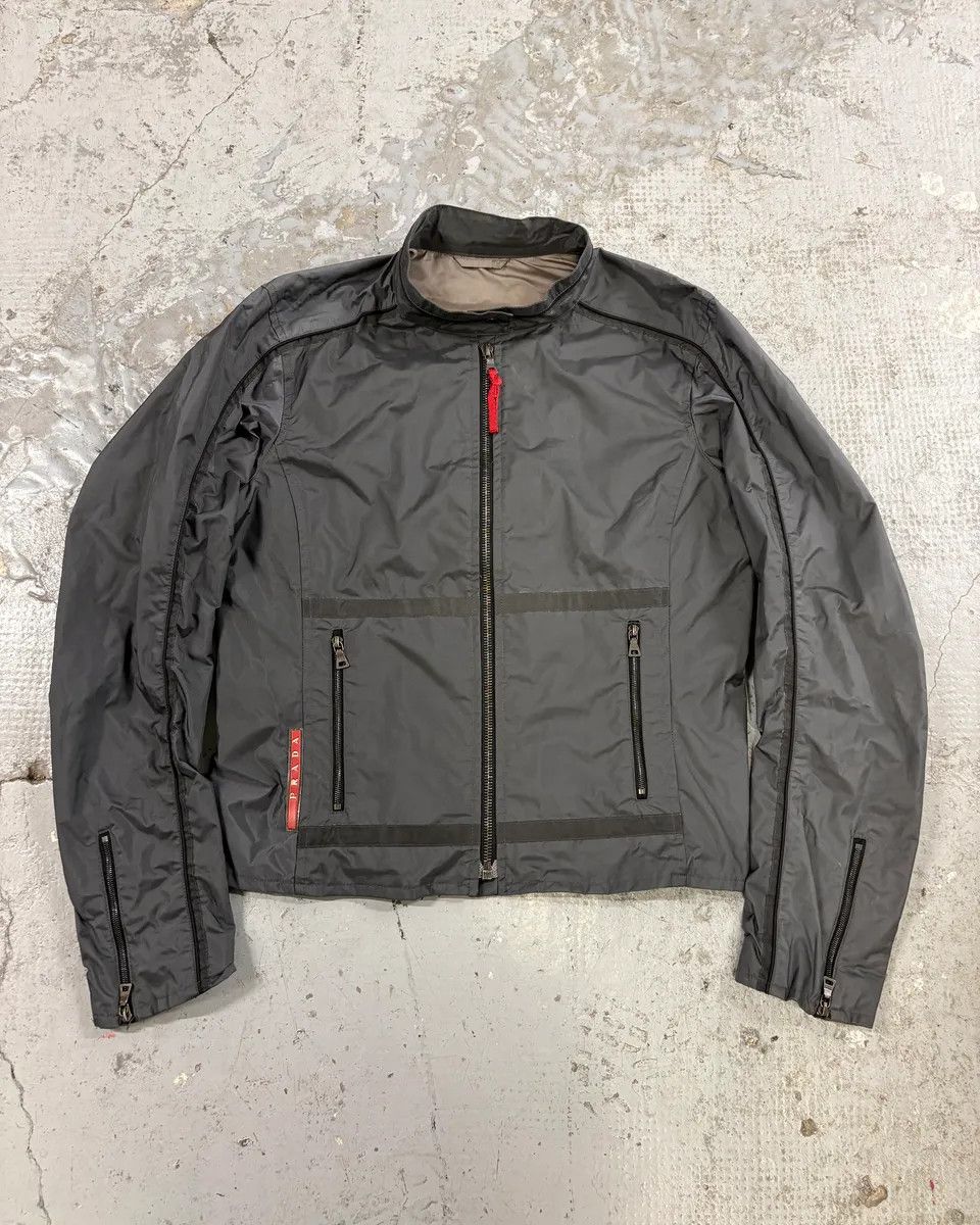 SS1999 Prada Grey Linea Rossa Nylon Jacket
