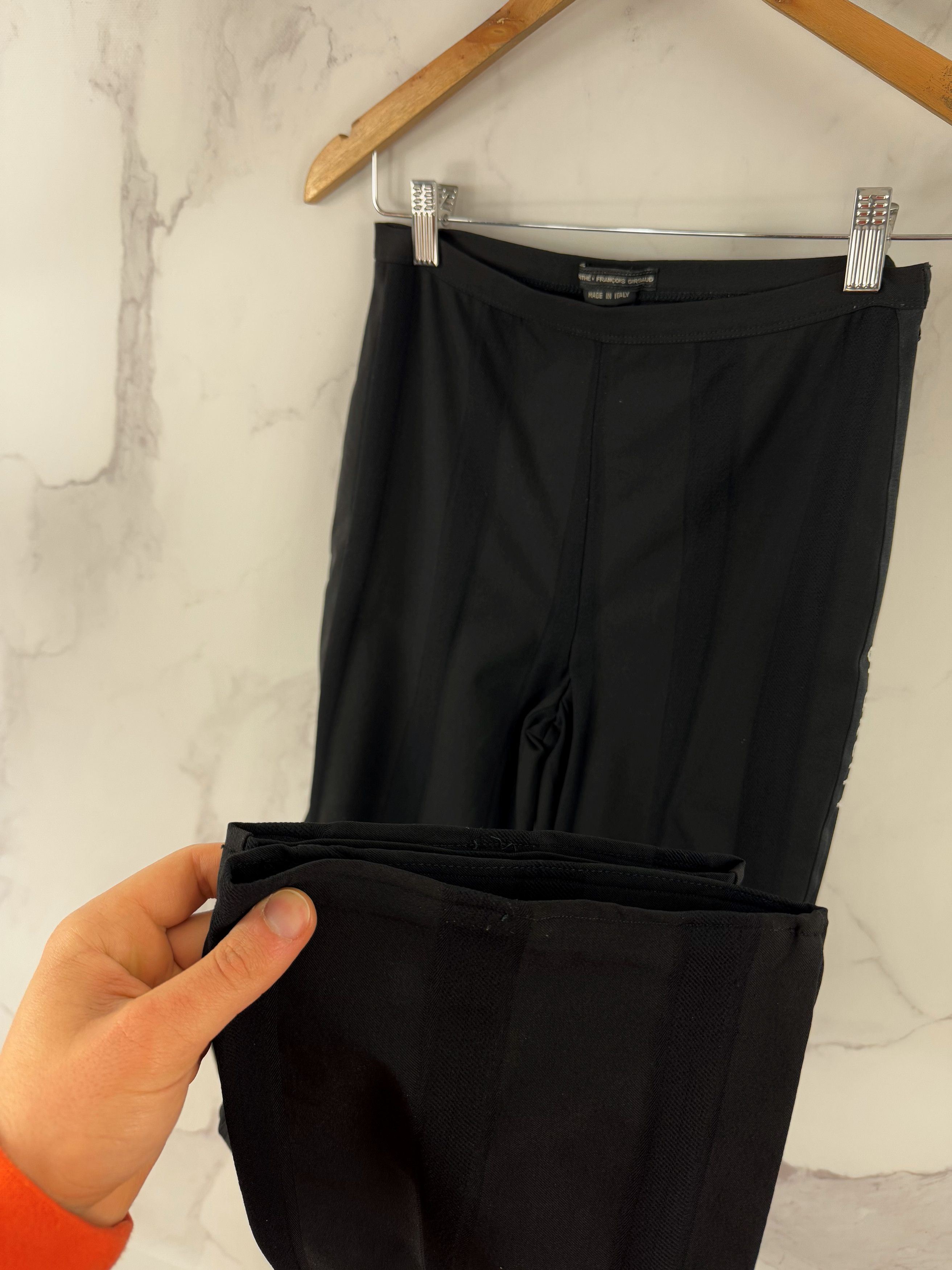 Marithe + Francois Girbaud Marithe Francois Girbaud SPQR City Black Track Pants Italian Size 27" / US 4 / IT 40 - 7 Thumbnail