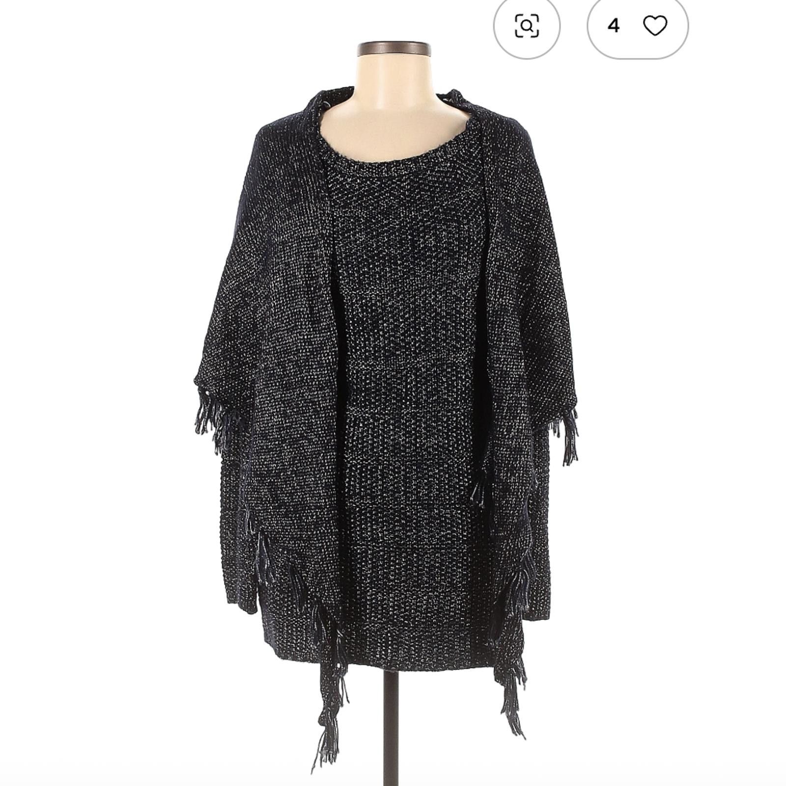 Other White House Black Market Blue Pullover Fringe Sweater Size M Size M / US 6-8 / IT 42-44 - 1 Thumbnail