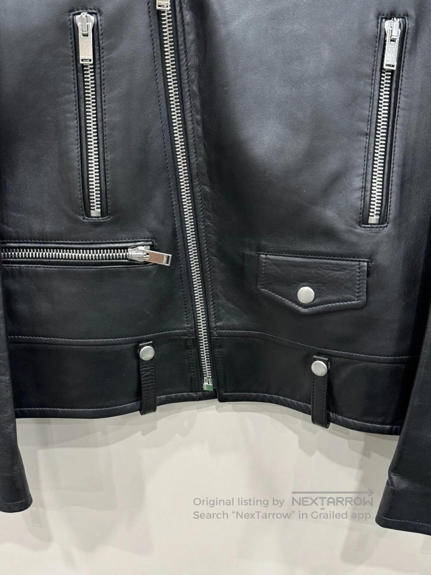 Yves Saint Laurent saint laurent black leather motorcycle jacket. Size US L / EU 52-54 / 3 - 4 Thumbnail