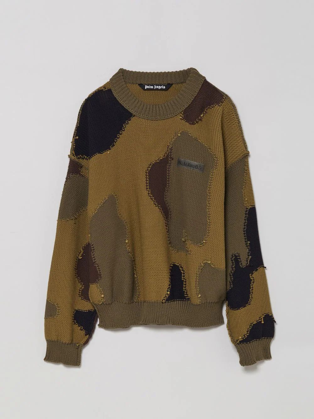 image of Palm Angels Camo Knit Sweater, Men's (Size Small)