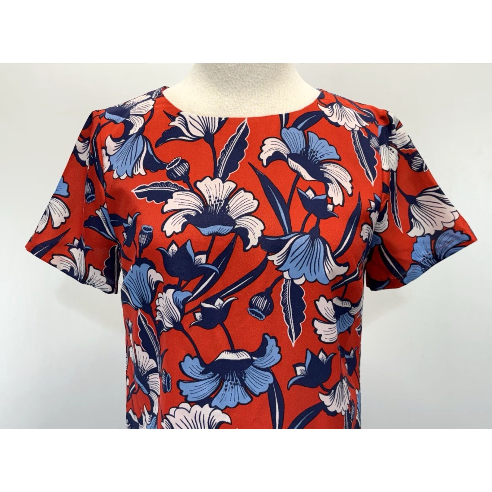 J.Crew J.CREW Floral Print Gallery Shift Dress Women Sz 6 Short Sleeve Multicolor Floral Casual Party Business Women Size 28" / US 6 / IT 42 - 5 Thumbnail