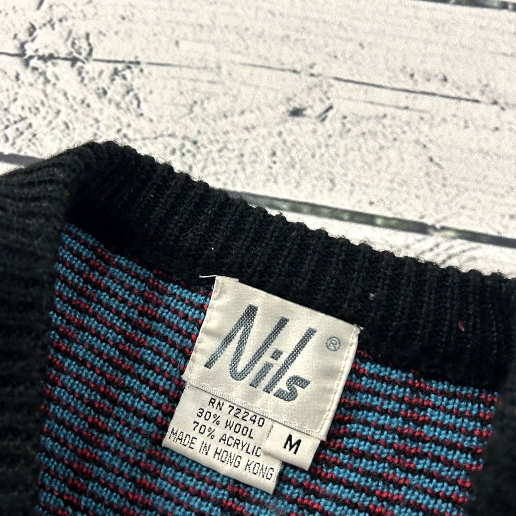 Vintage Vintage Nils Wool Pullover Sweater Mens Medium Blue Size US M / EU 48-50 / 2 - 5 Thumbnail