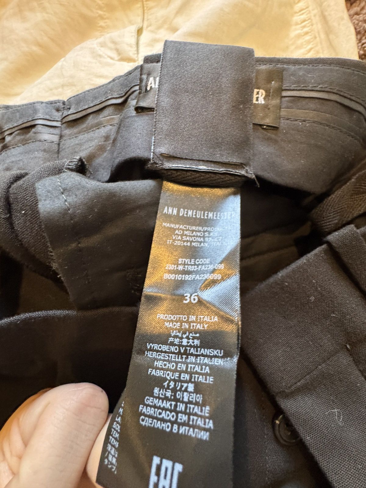 Ann Demeulemeester Ann Demeulemeester trousers FW23/24 Size 25" / US 0 / IT 36 - 6 Thumbnail