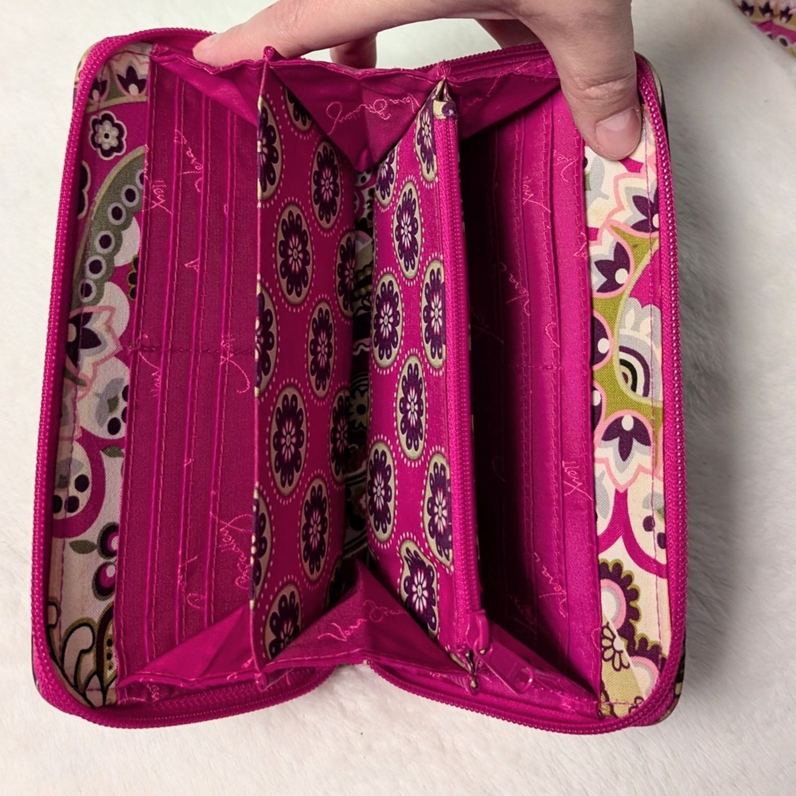 Vera Bradley Vera Bradley Pink and Purple Crossbody Bag and Wallet Size ONE SIZE - 4 Thumbnail