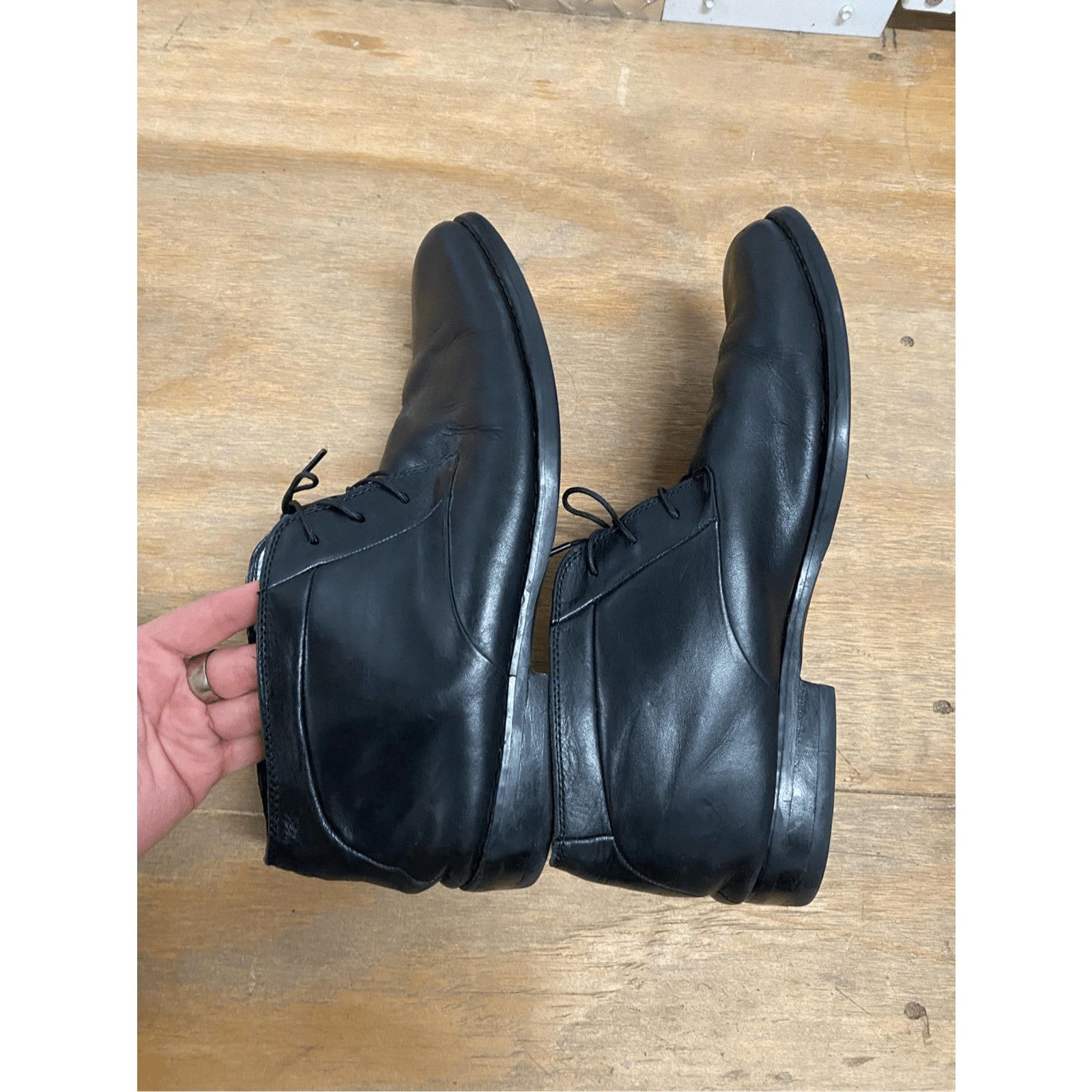 Calvin Klein Calvin Klein Black Leather Dress Boots Smith’ Shoes Size 10 Size US 10 / EU 43 - 5 Thumbnail