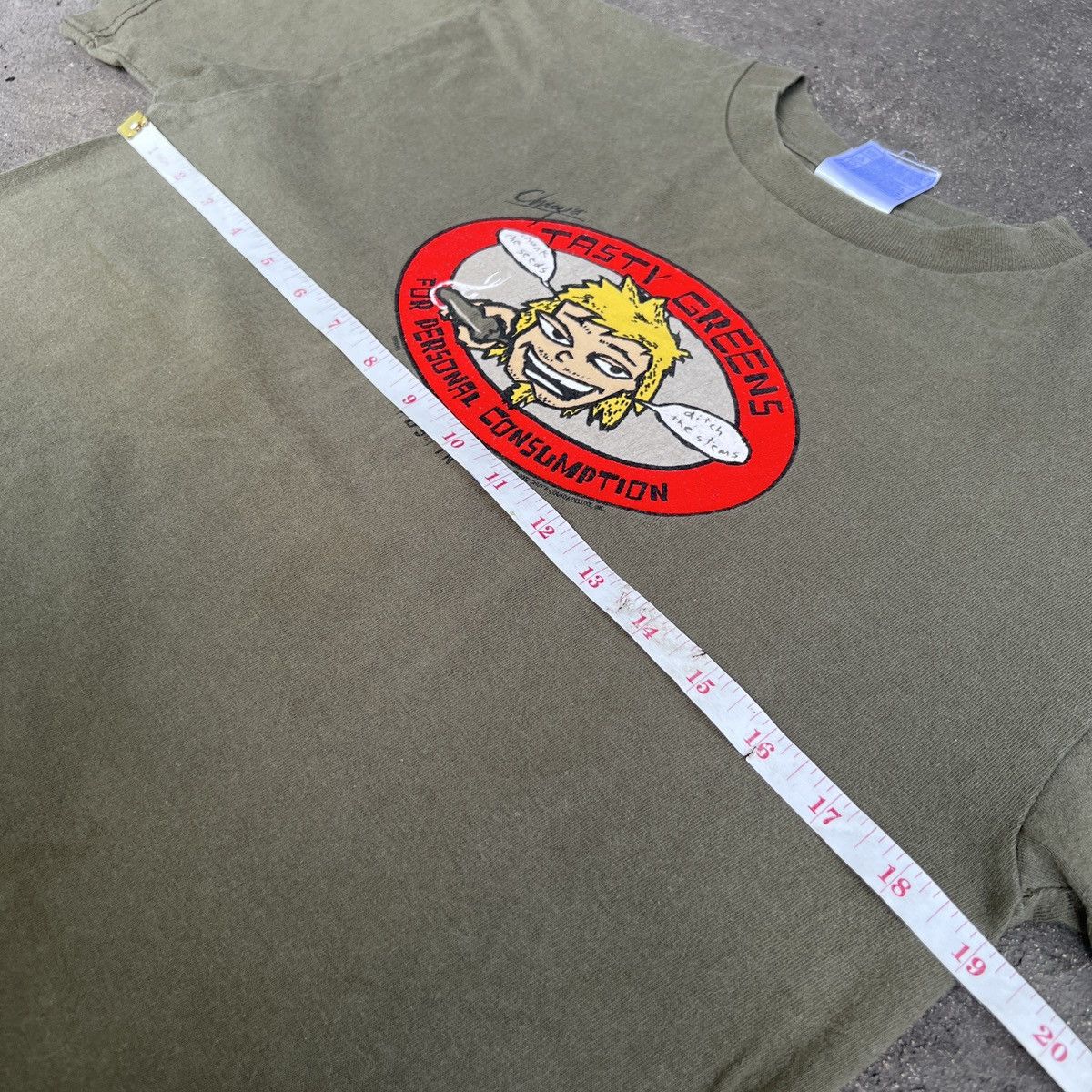 Other Vintage Tasty Greens Weed Marijuana Chuy's Drug Tee Faded Size US M / EU 48-50 / 2 - 9 Thumbnail
