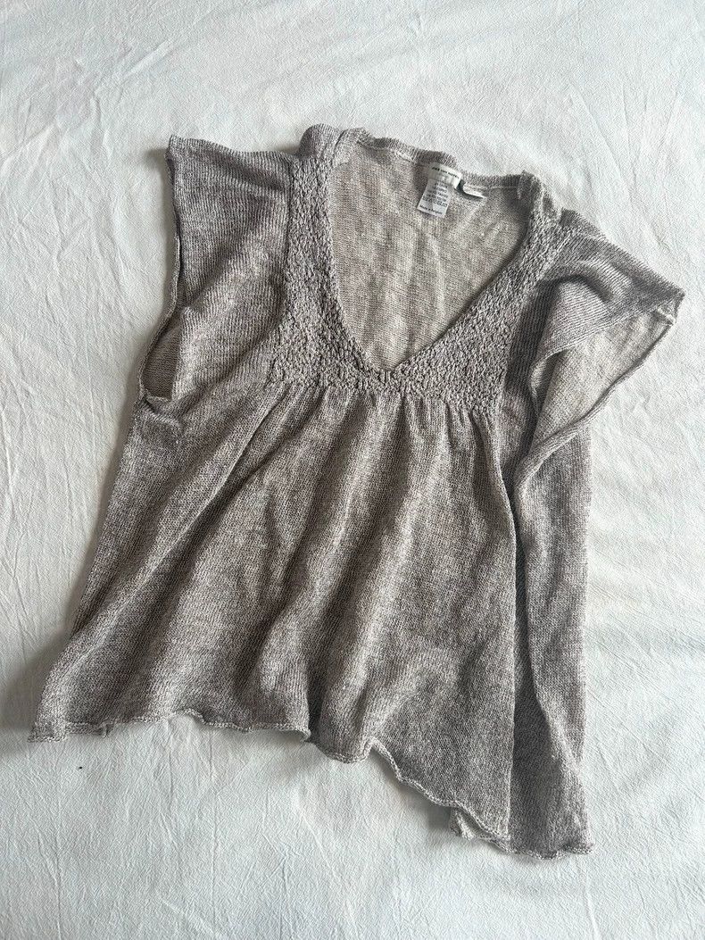 Dries Van Noten DRIES VAN NOTEN Silver-threaded knitted top and vest Size M / US 6-8 / IT 42-44 - 1 Thumbnail