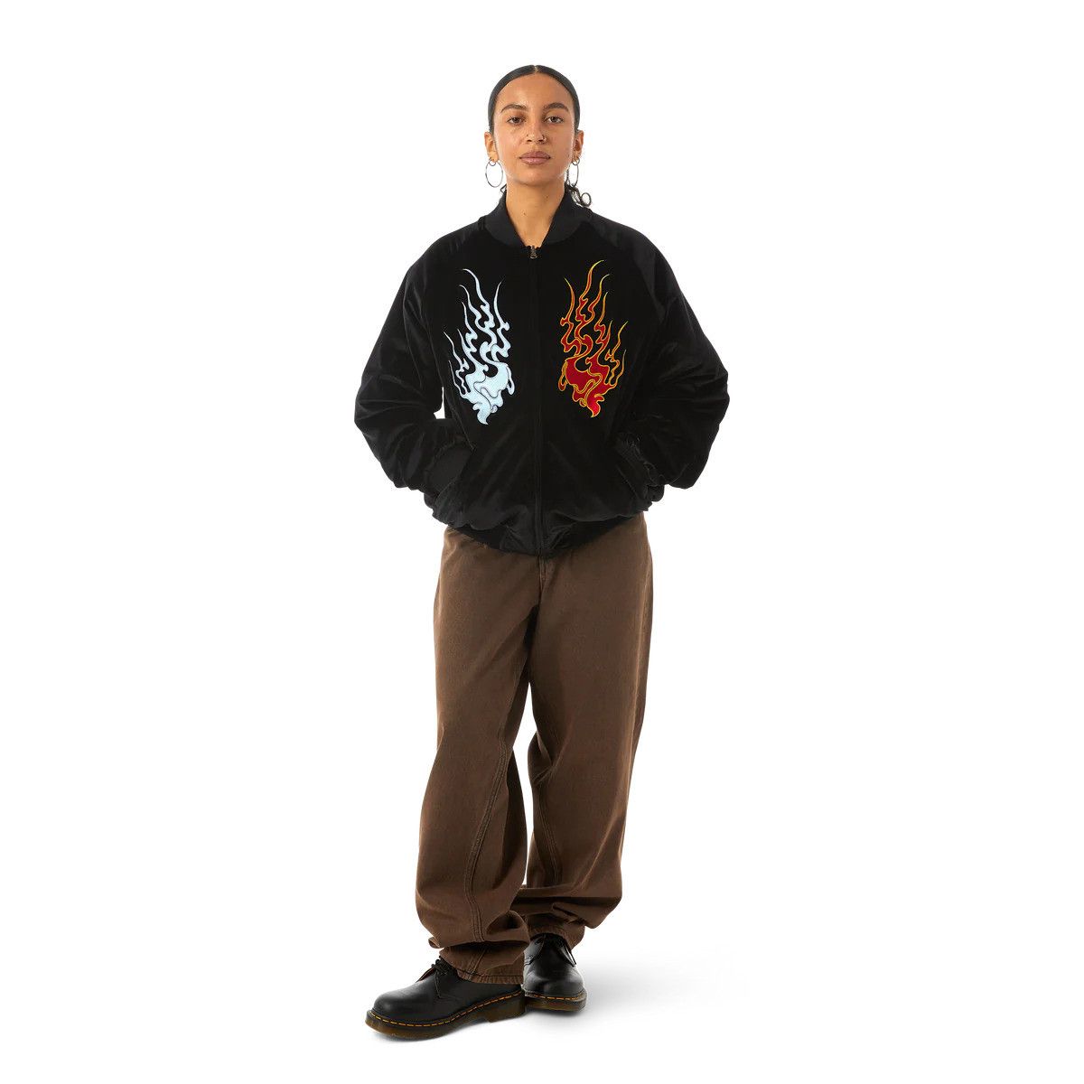Huf Huf Destructive Skajyan Reversible Bomber Jacket Fire Water Size US L / EU 52-54 / 3 - 10 Thumbnail