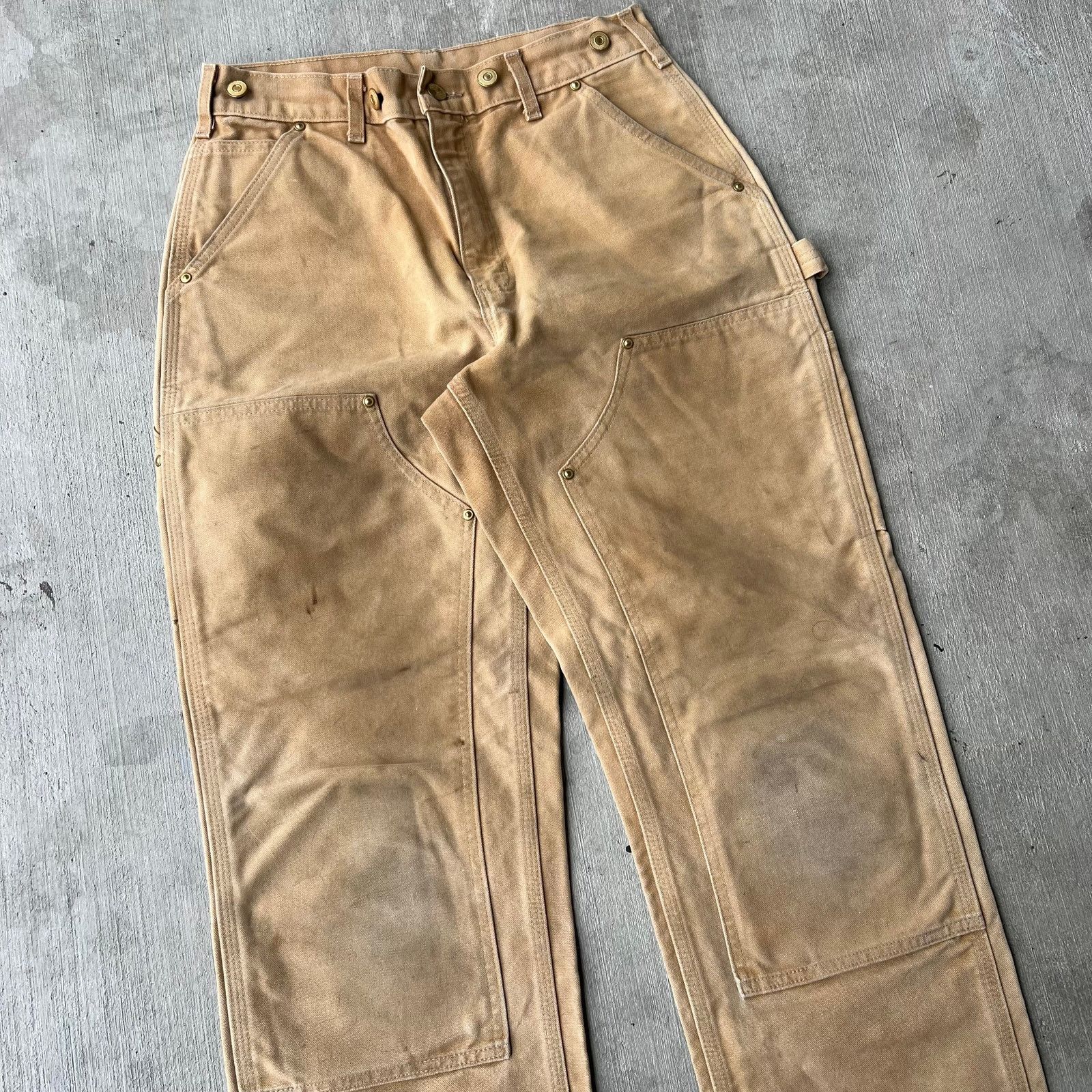 Carhartt brown double knee work wear carpenter pants