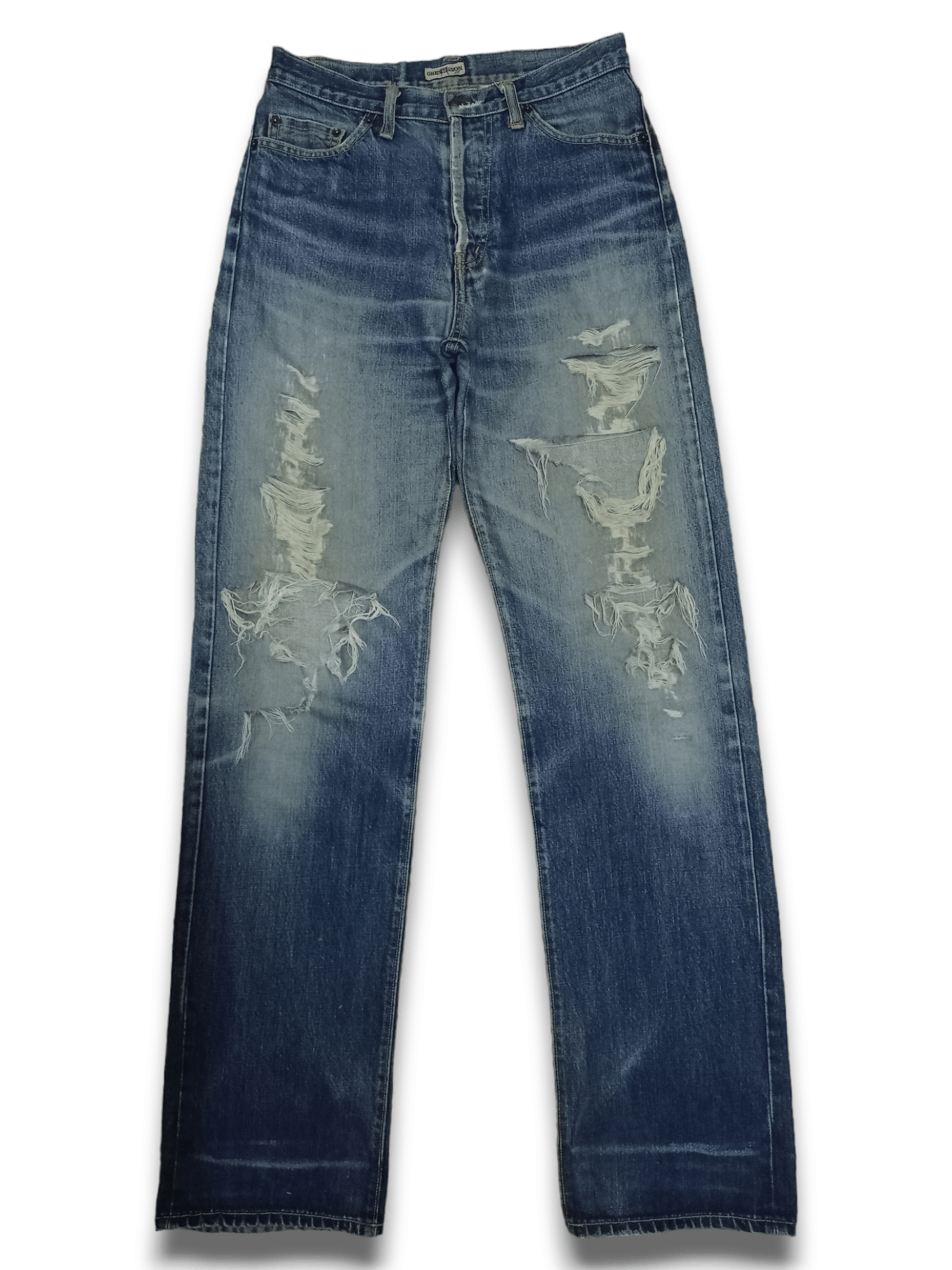 Chevignon Vintage Chevignon Blue Wash Distressed Loose Jeans Size US 28 / EU 44 - 4 Thumbnail