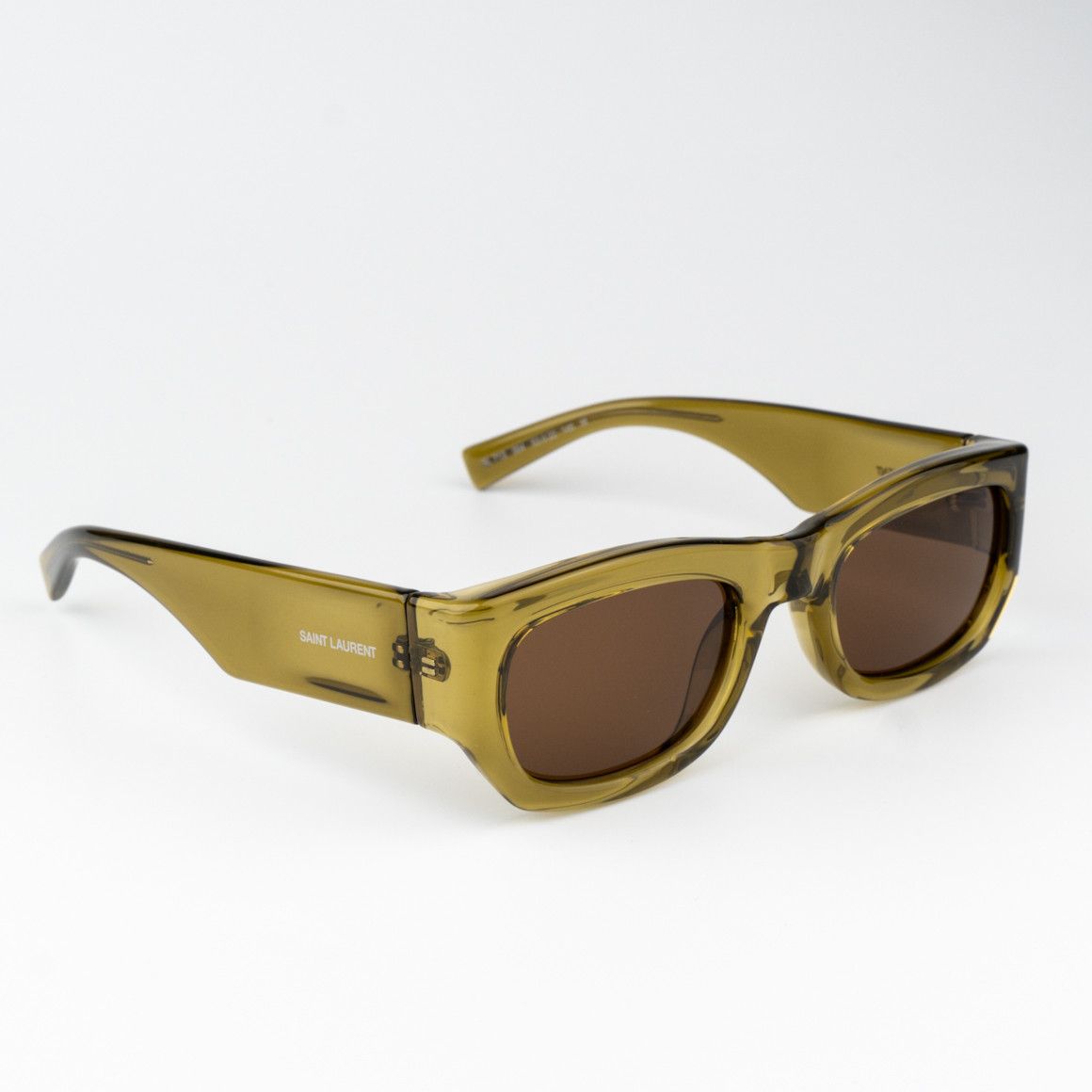 Yves Saint Laurent NEW Saint Laurent SL713 004 Rectangle Unisex Sunglasses Size ONE SIZE - 4 Thumbnail