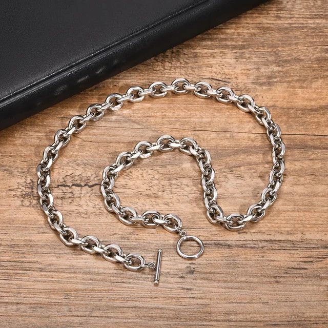 Japanese Brand × Vintage 52cm Chunky Chain Pendant Y2k Gothic Necklaces Size ONE SIZE - 1 Thumbnail