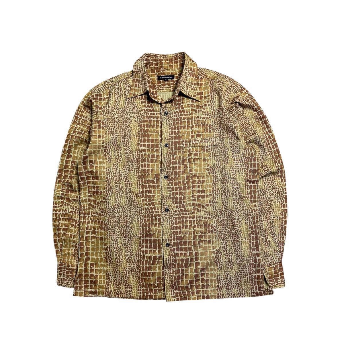 Japanese Brand Vintage Garcon Wave Croco Pettern Shirt Size US L / EU 52-54 / 3 - 1 Thumbnail
