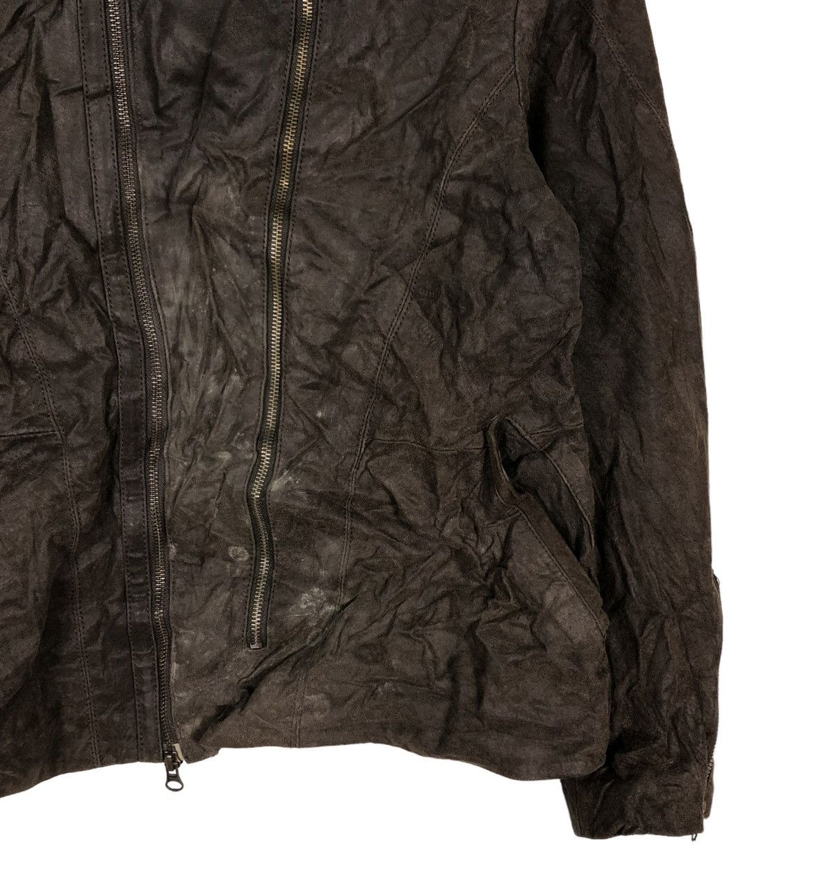 Japanese Brand 🔥VINTAGE CROPPED GENUINE LEATHER JACKET GGD ISSEY MIYAKE Size US M / EU 48-50 / 2 - 5 Thumbnail