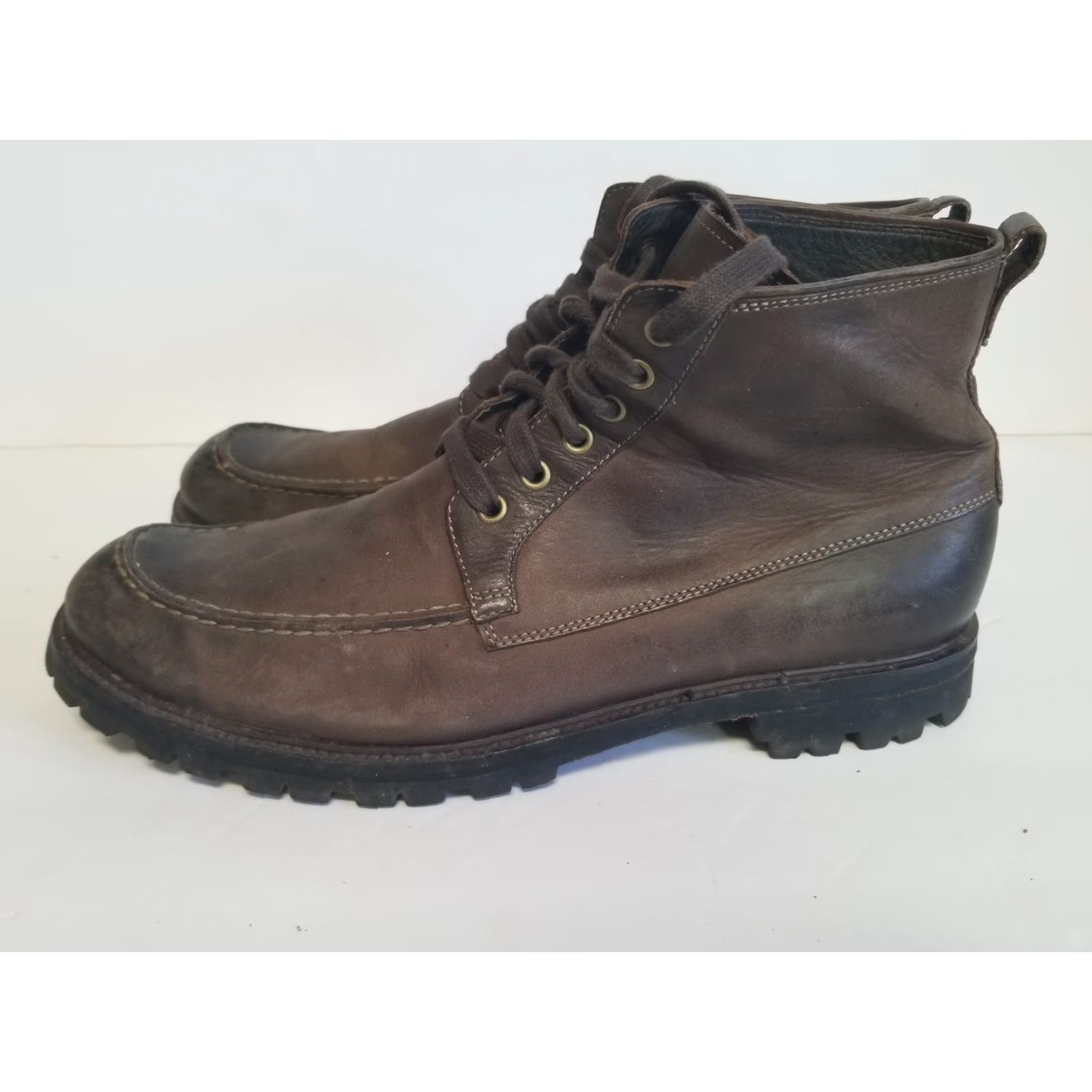 John Varvatos John Varvatos Boots Men Size 12 M Brown Leather Lace Up Combat Ankle Leather Outsole Round Toe Casual Boots Size US 12 / EU 45 - 5 Thumbnail