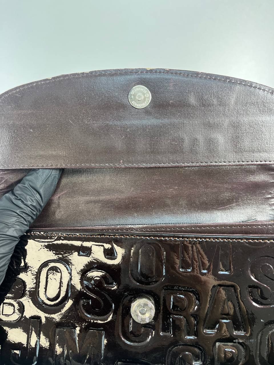 Marc by Marc Jacobs Marc By Marc Jacobs Patent Leather Wallet Black Logo Size ONE SIZE - 10 Thumbnail