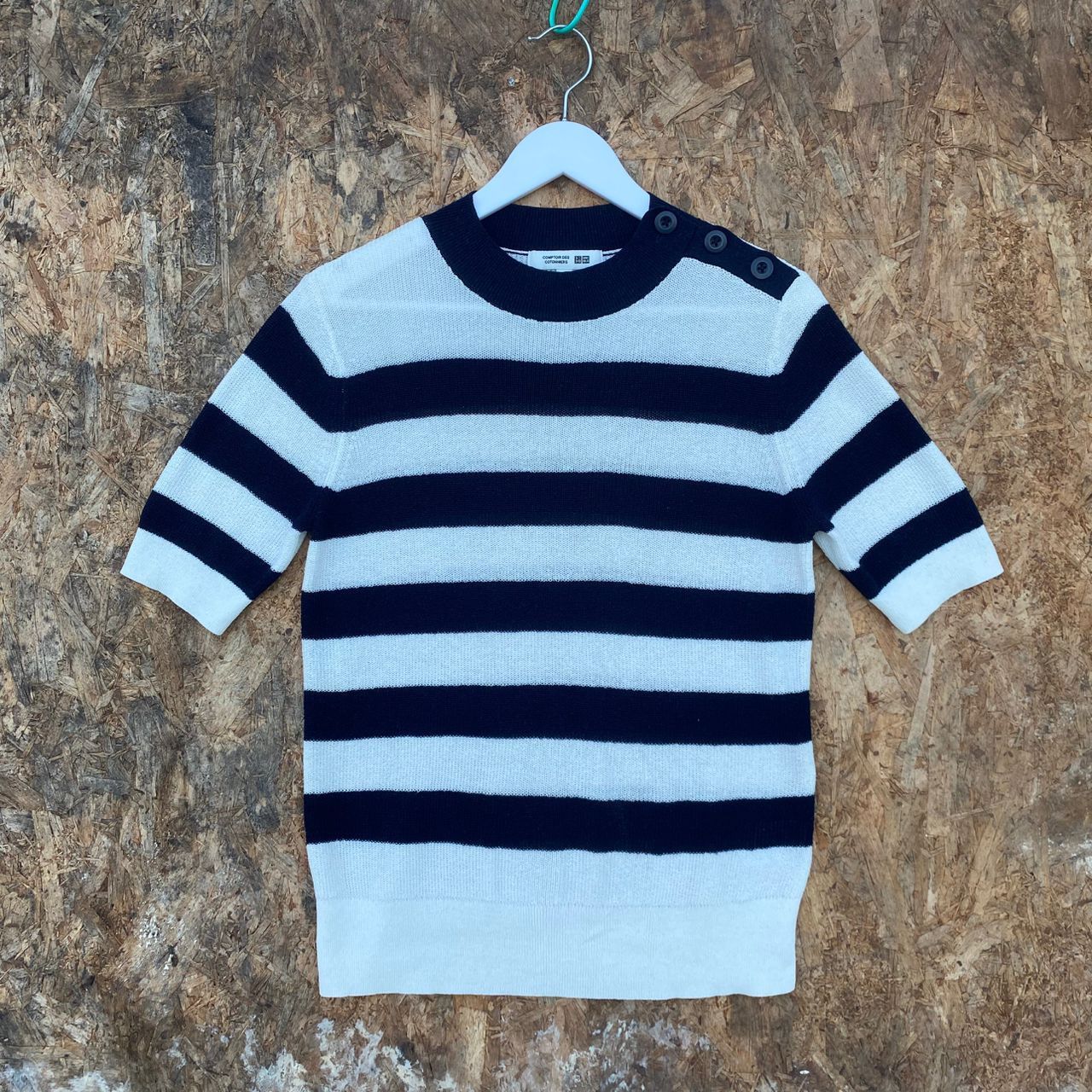 Uniqlo Comptoir Des Cotonniers Uniqlo Stripe Cardigan Knitwear Size L / US 10 / IT 46 - 1 Thumbnail