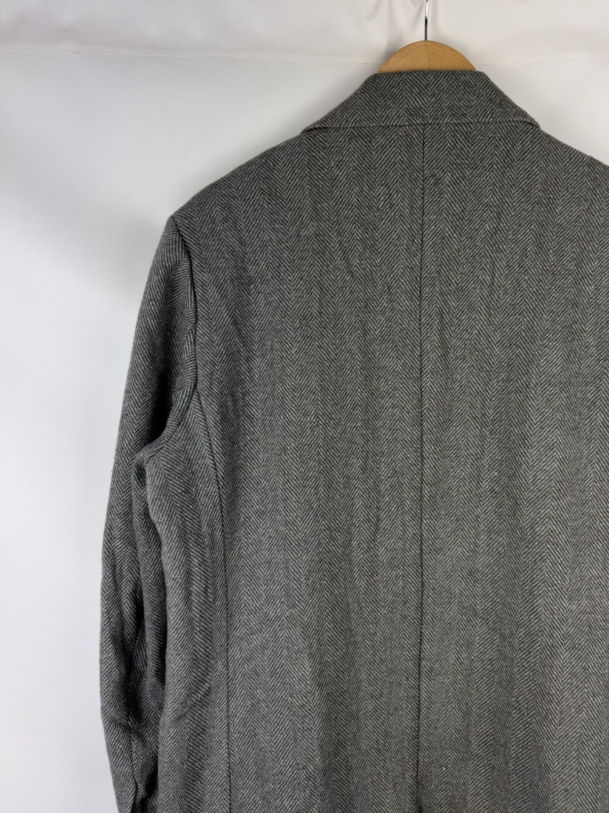 Vintage Gutteridge Men’s Wool Herringbone Tweed Overcoat Coat Jacket Size US XXL / EU 58 / 5 - 15 Thumbnail