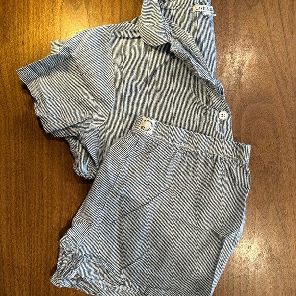 Other Women's Blue Striped Pajama Set Size L / US 10 / IT 46 - 2 Thumbnail