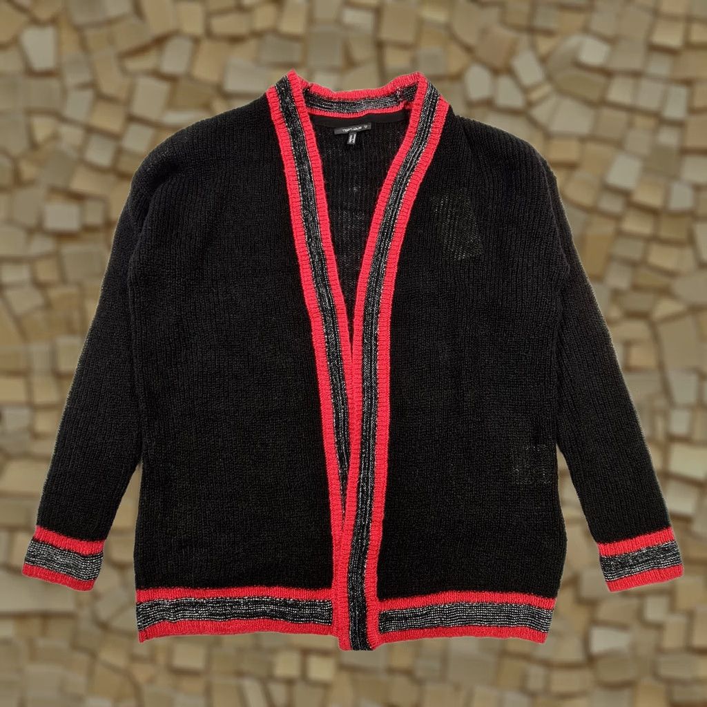 Vintage Teddy Smith Cardigan Womens Black Small Long Sleeve Mohair Knit Open Front Logo Casual Knitwear Gift idea 90s City Holiday Womens Size S / US 4 / IT 40 - 1 Thumbnail