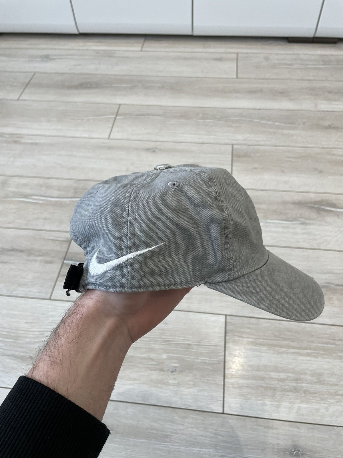 Nike × Vintage Vintage hype streetwear Nike Swoosh logo cap distressed Size ONE SIZE - 2 Thumbnail