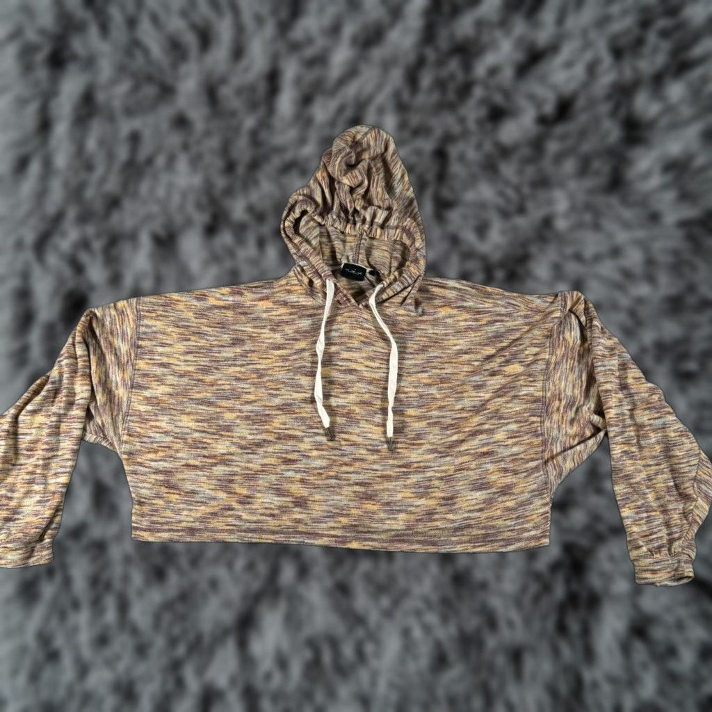 Urban Outfitters Urban Outfitters Cropped Hoodie Womens M Marled Knit Streetwear 90s Inspired Size M / US 6-8 / IT 42-44 - 1 Thumbnail