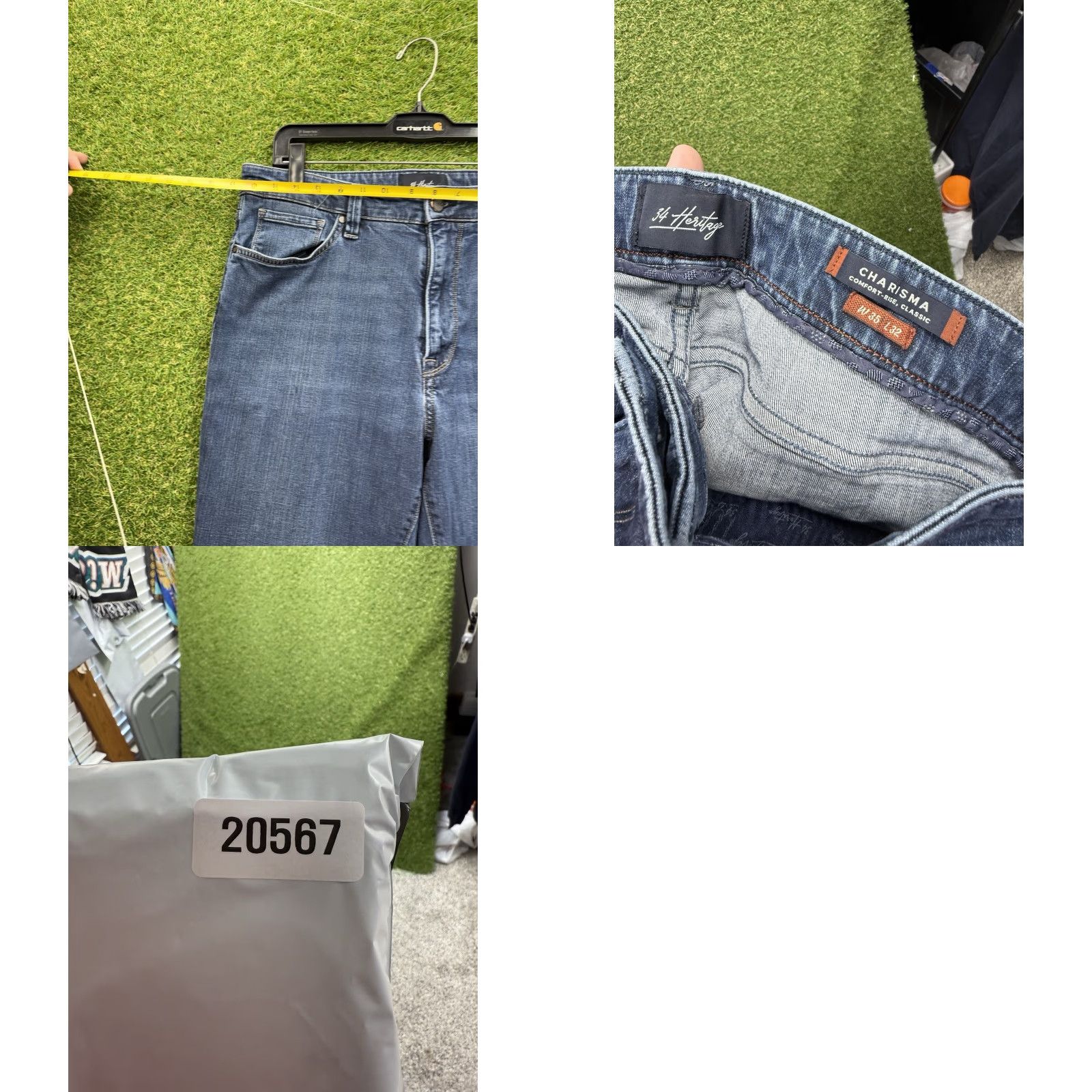 Vintage 34 Heritage Jeans Mens 35x32 Charisma Dark Wash Blue Denim Classic Comfort Rise Size US 35 - 8 Thumbnail