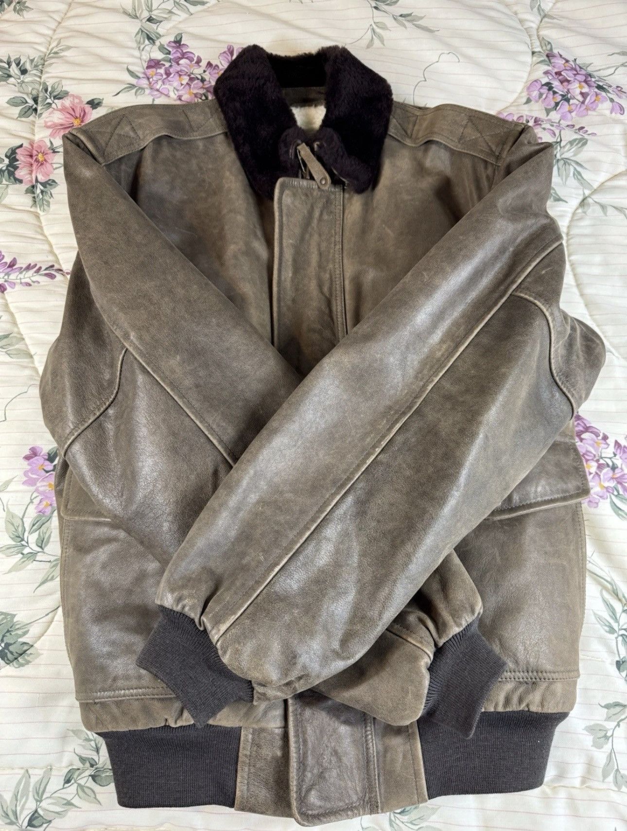 L.L. Bean L.L. Bean Brown Goatskin Leather Shearling Bomber Jacket S Size US S / EU 44-46 / 1 - 11 Thumbnail
