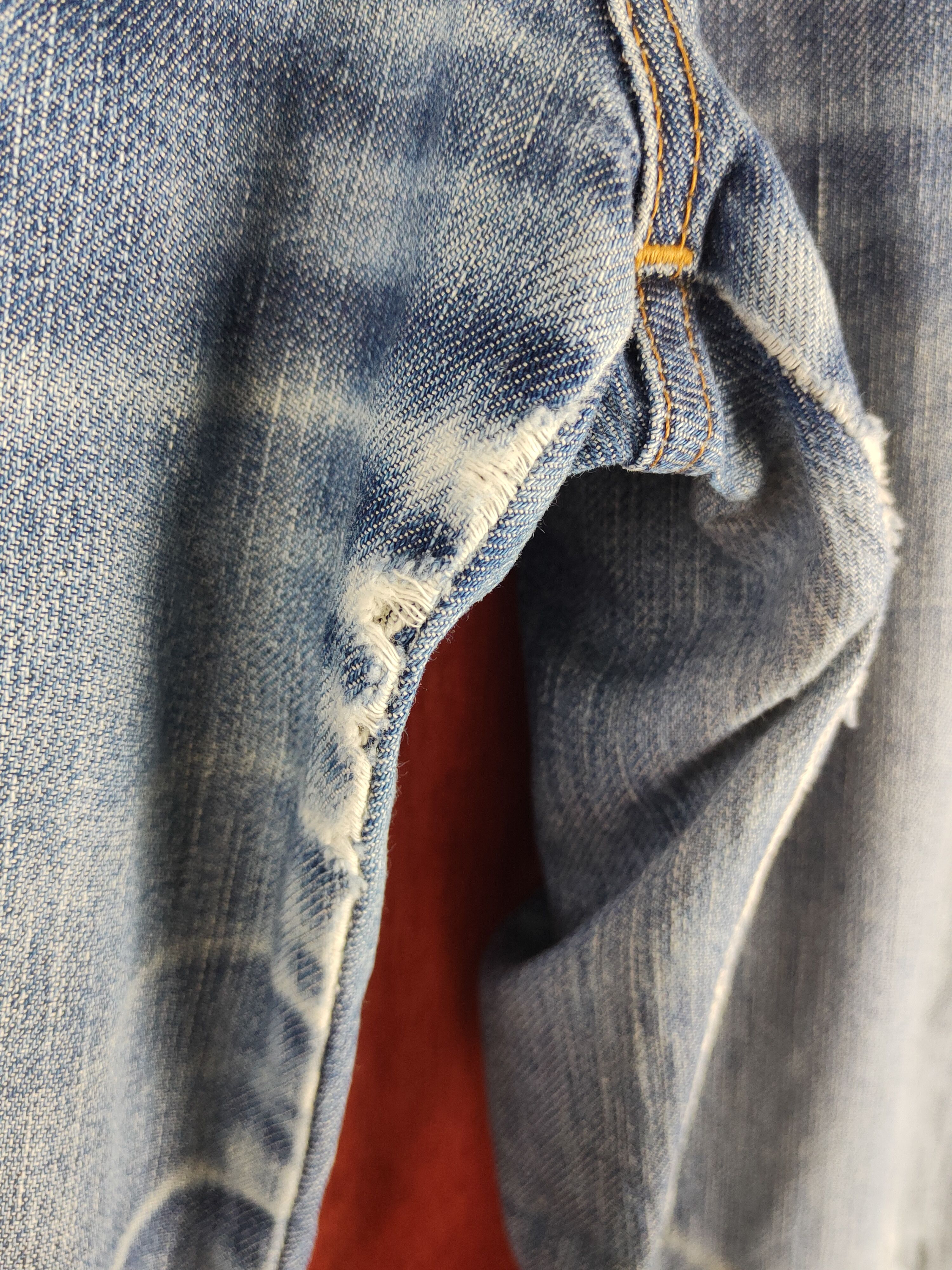 Japanese Brand Bobson Blue Distressed Ripped Jeans #S1660 Size US 30 / EU 46 - 2 Thumbnail