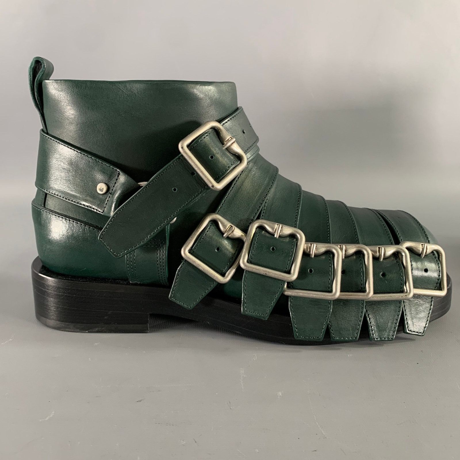 Burberry BURBERRY Size 8.5 Green Leather Pull On Boots Size US 8.5 / EU 41-42 - 2 Thumbnail