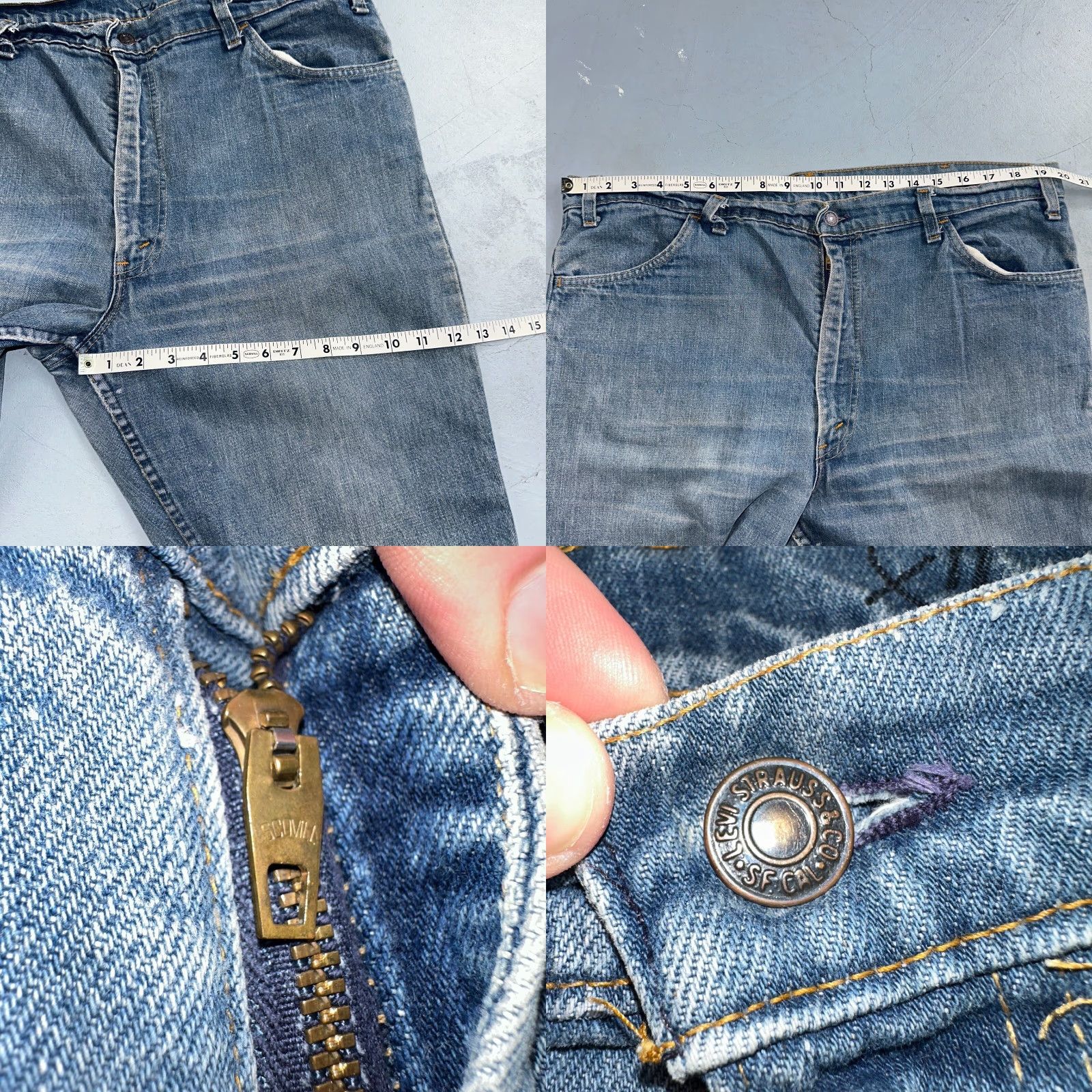 Levi's VINTAGE Levi's 646 Jeans Bootcut Men 40x30 Blue Denim USA 70s 500 Series Slim Classic Mid Rise Retro 40 Mens Size US 40 / EU 56 - 8 Thumbnail