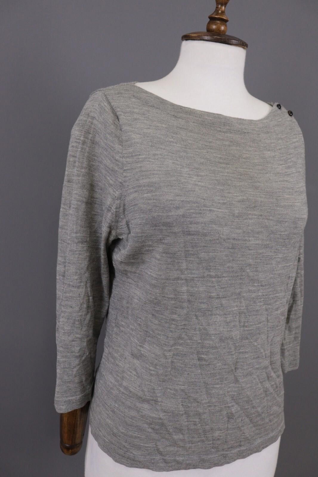 J.Crew J. Crew Gray Merino Wool Sweater Long Sleeve Top Size L Size L / US 10 / IT 46 - 6 Thumbnail