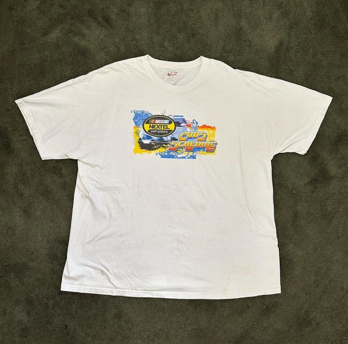 NASCAR White Vintage NASCAR 2005 tshirt Size US XL / EU 56 / 4 - 1 Thumbnail