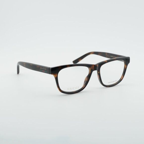 Gucci Gucci GG2108O 002 Eyeglasses Havana 55mm Square Frame Size ONE SIZE - 3 Thumbnail