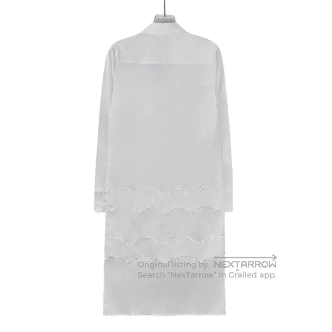 Dior white cotton shirt dress with irregular hem. Size US S / EU 44-46 / 1 - 2 Thumbnail