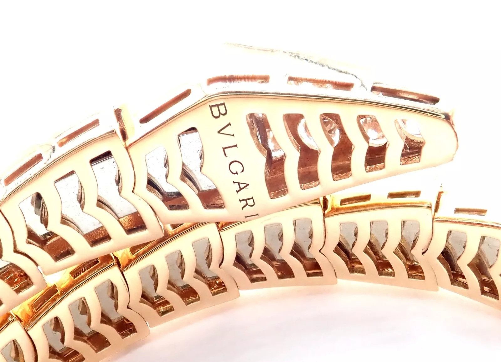 Bvlgari Bulgari Bvlgari Serpenti Viper 18k Diamond Bangle Bracelet Size ONE SIZE - 8 Thumbnail