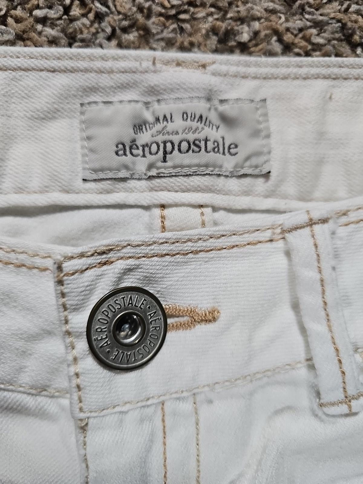 Aeropostale Aeropostale 9/10 White Denim Pants Size 32" / US 10 / IT 46 - 2 Thumbnail