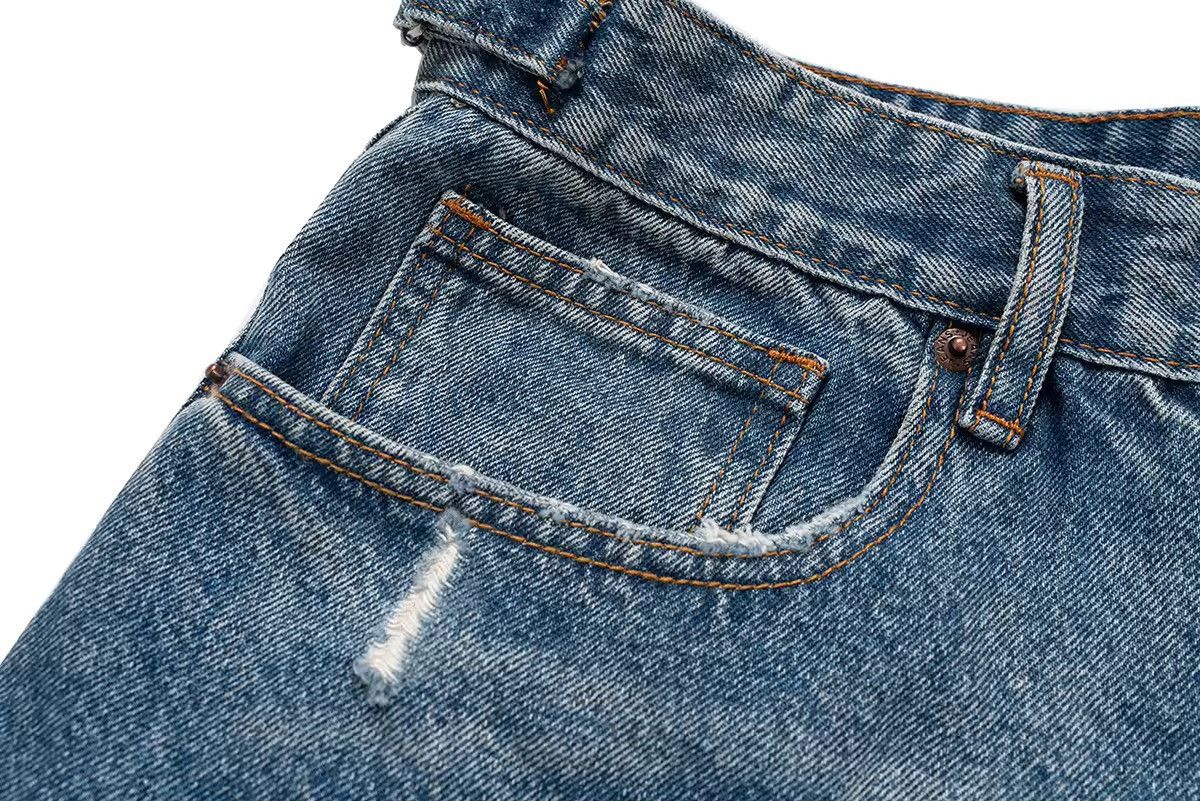 Japanese Brand × Jean Hole Washed Fringe Denim Shorts Size US 34 / EU 50 - 9 Thumbnail