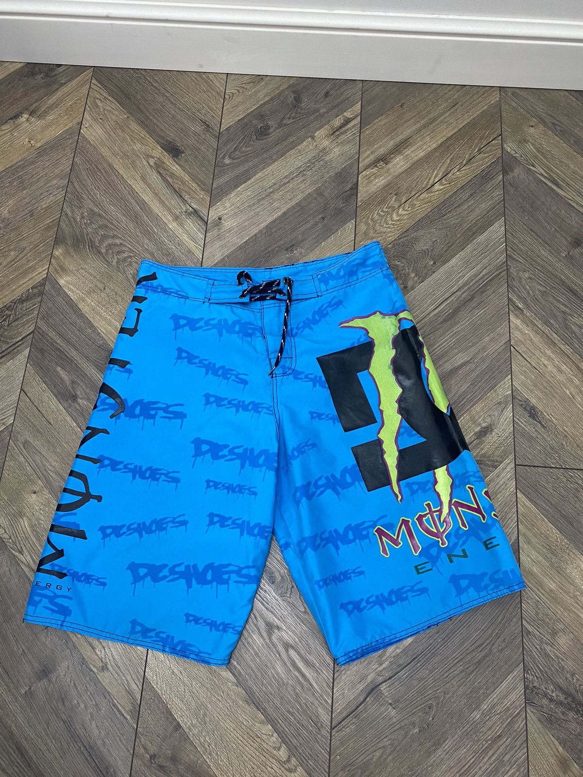 Designer × Vintage Vintage Monster Energy Shorts Size US 29 - 3 Thumbnail