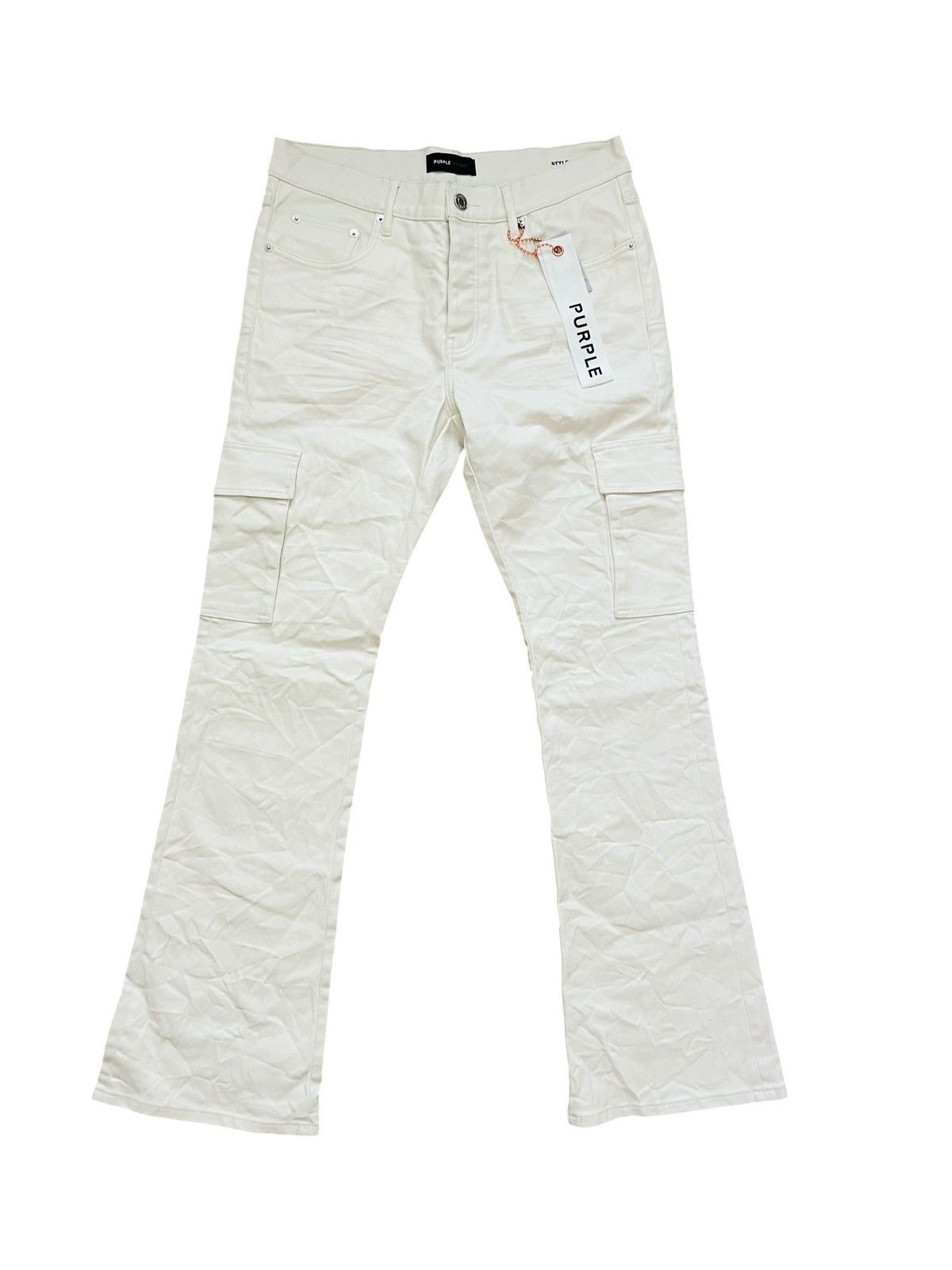 Purple Brand Purple Brand Jeans Men Patent Cargo Bootcut White Size 33/32 Size US 33 - 1 Thumbnail