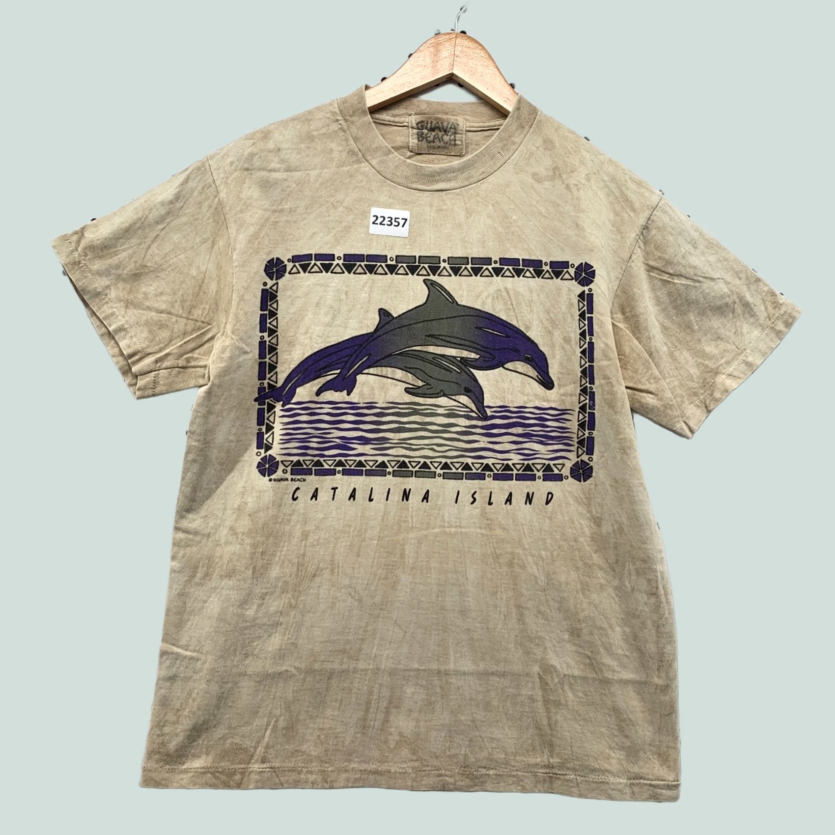 Catalina Vintage Guava Beach Dolphin Catalina Island Shirt Brown Adult Small 90s 80s Beach Crew Neck T-Shirt Mens Size US S / EU 44-46 / 1 - 1 Thumbnail