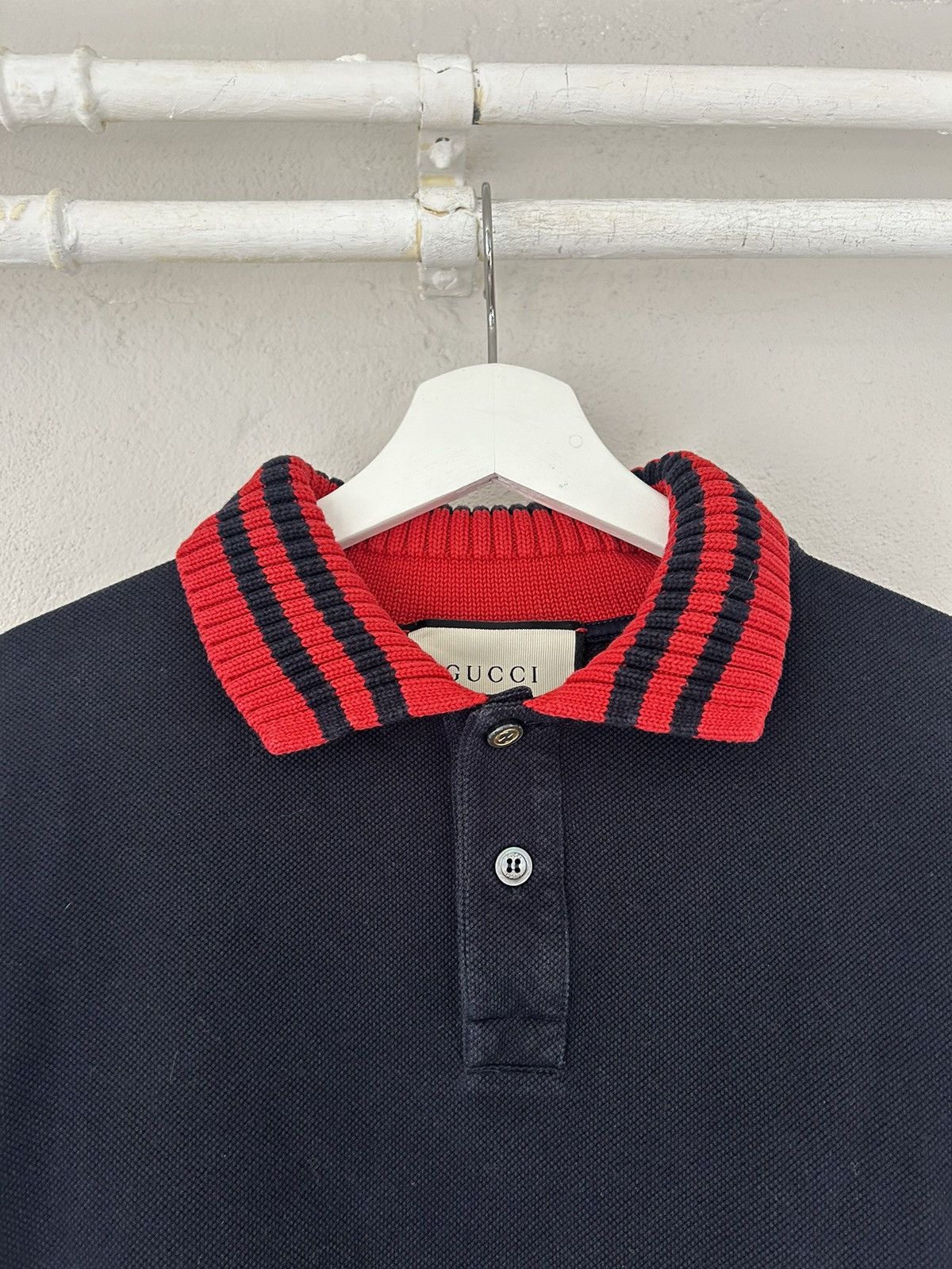 Gucci Knit Collar Polo Size US L / EU 52-54 / 3 - 2 Thumbnail